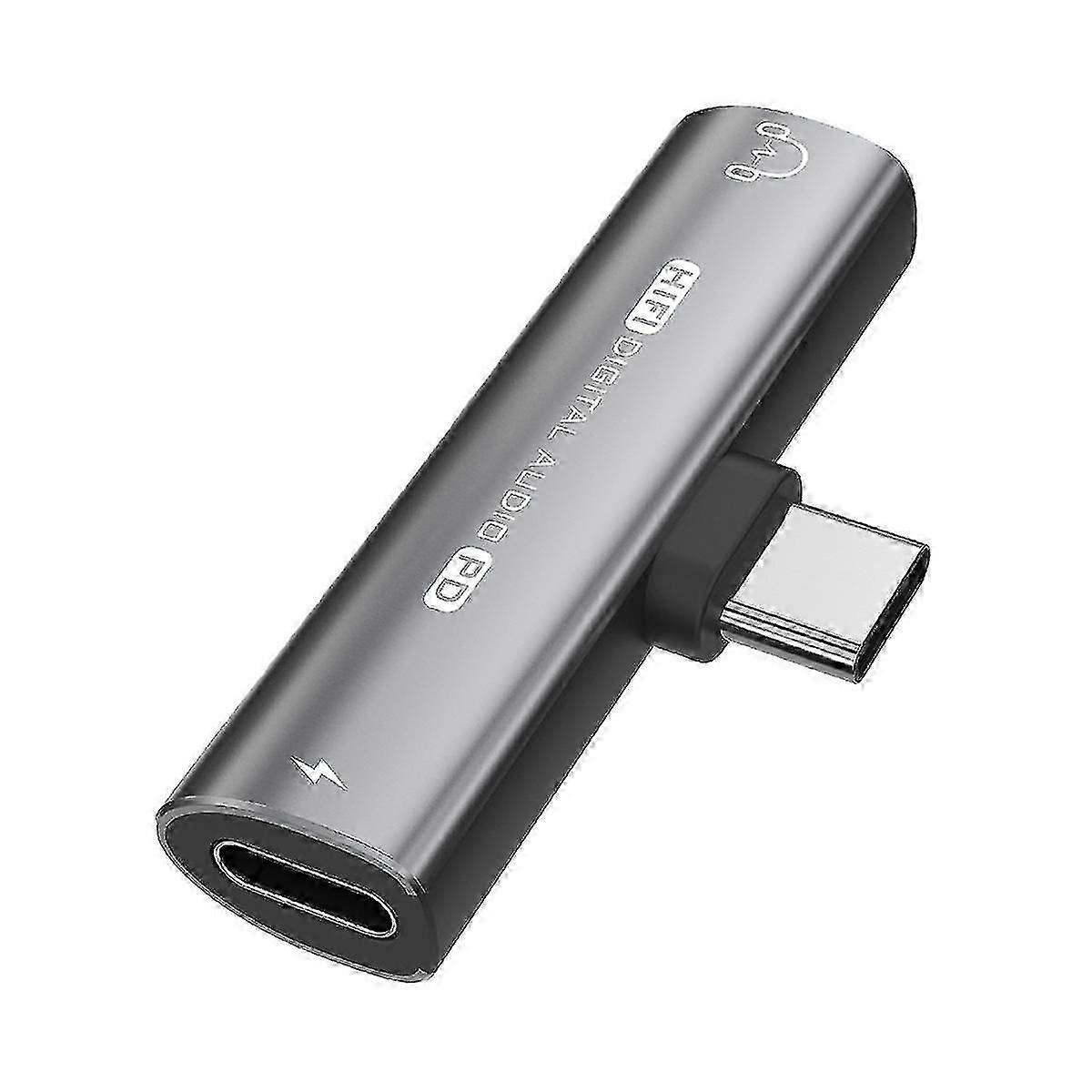 2-in-1 USB Type-C to 3.5mm Audio Adapter with DAC, 32Bit/384KHz Digital Converter for High-Quality Sound