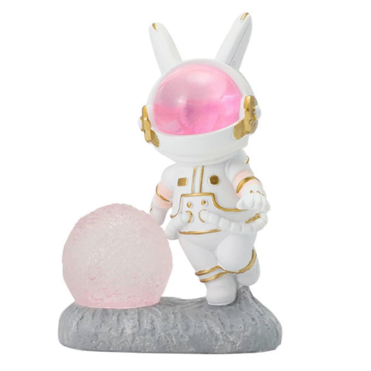 Space Rabbit Night Light USB Powered Nursery Lamp, Soft LED, 2 Color Modes, 3D Rabbit Design for Kids Bedroom
