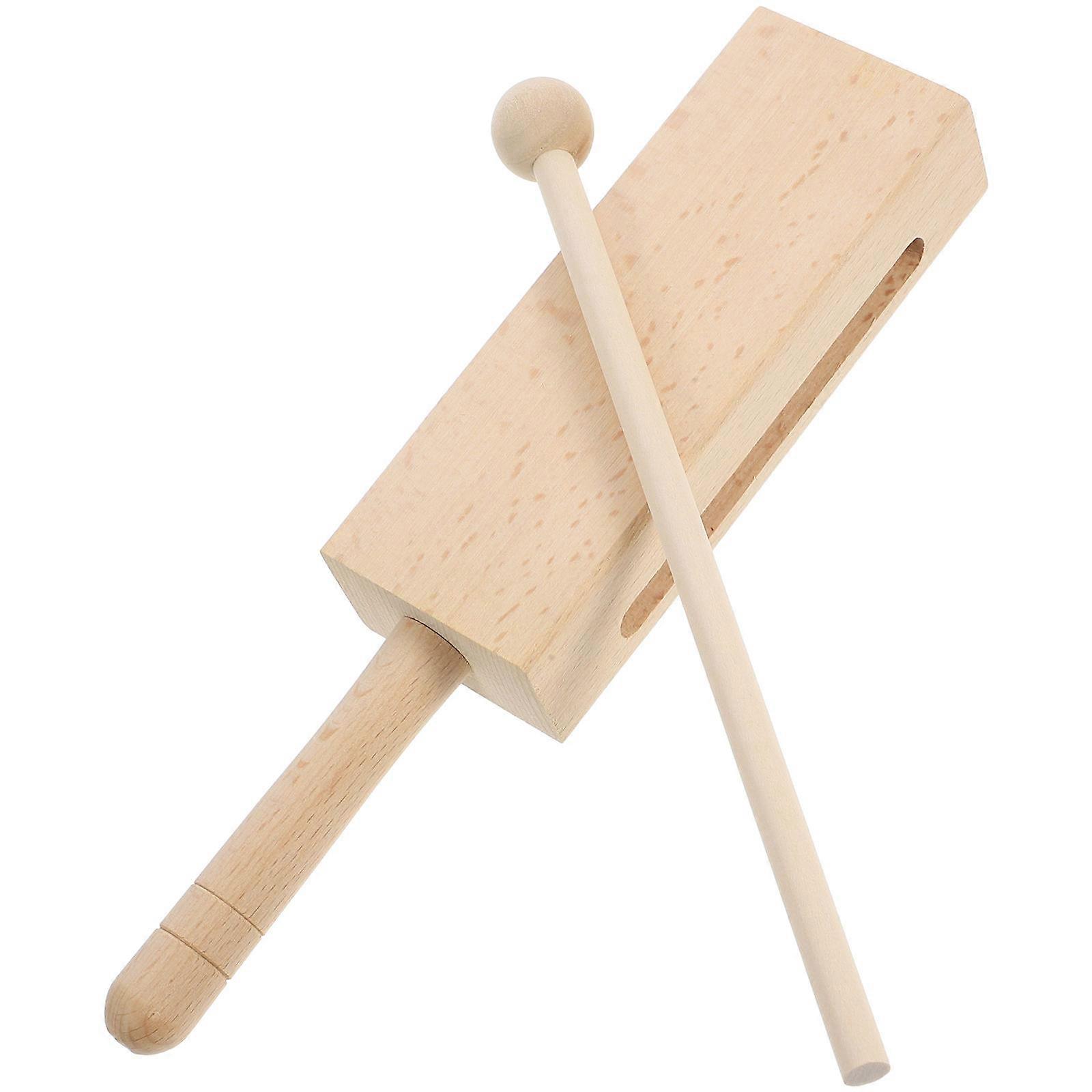 Wooden Block Instrument Percussion Instrument for Music Performance 3Sets