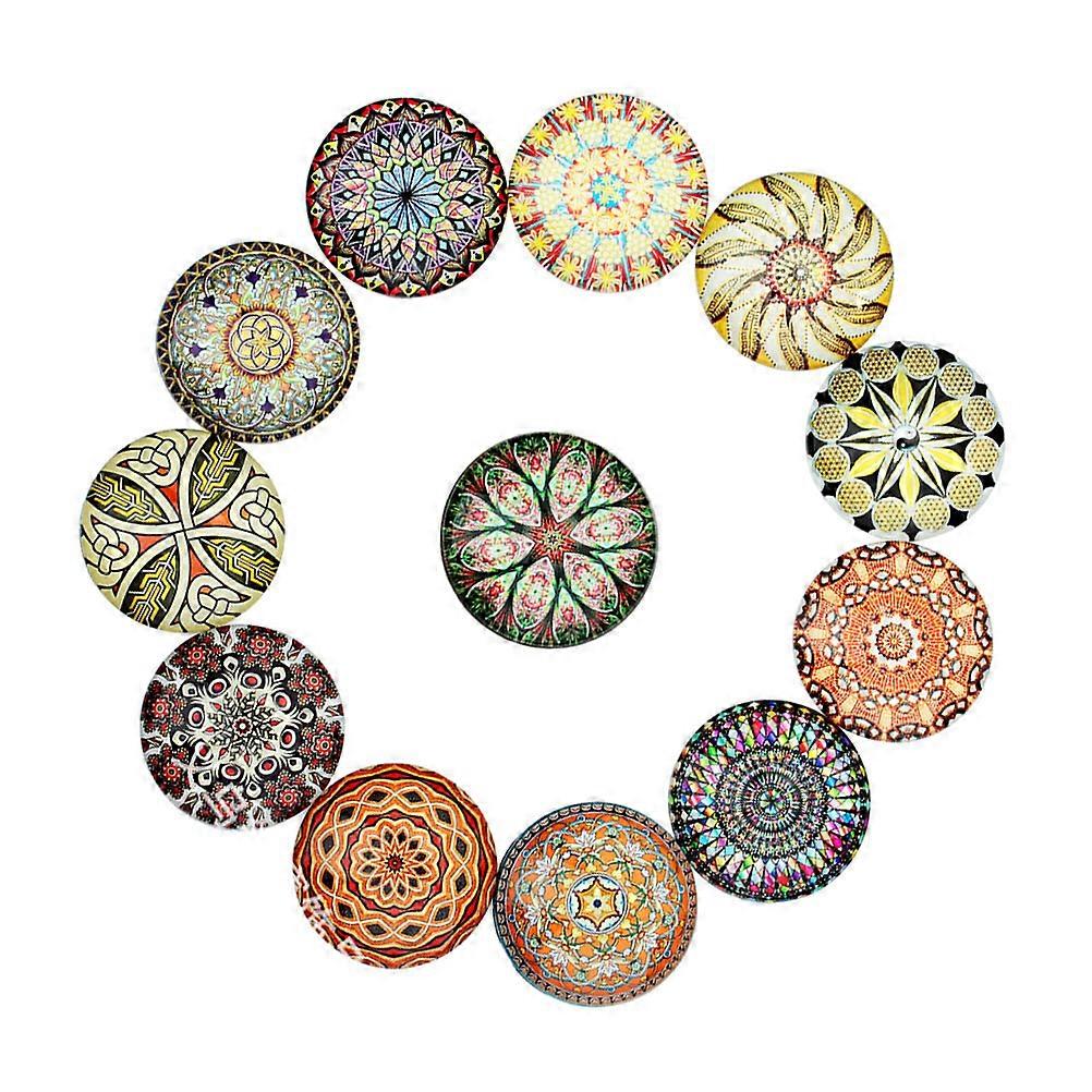 DIY Pattern Glass Patch for Jewelry Making 20Pcs Multi