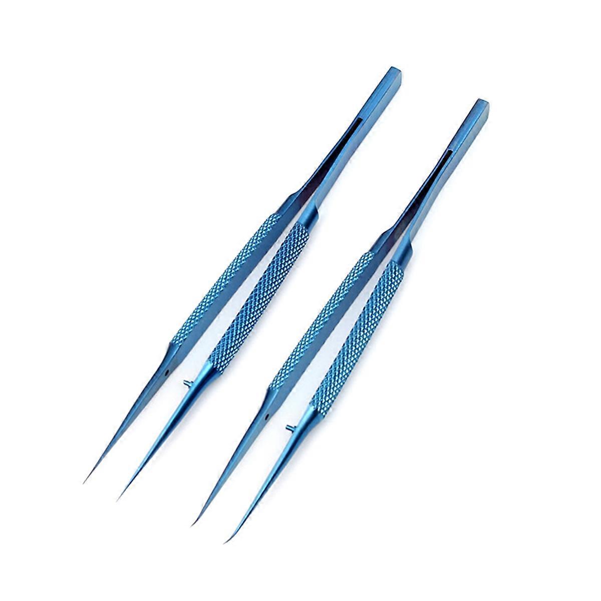 2PCS Titanium Alloy Tweezers Professional Repair Fingerprint Fly Line Phone Motherboard Antimagnetic Electronics Forceps