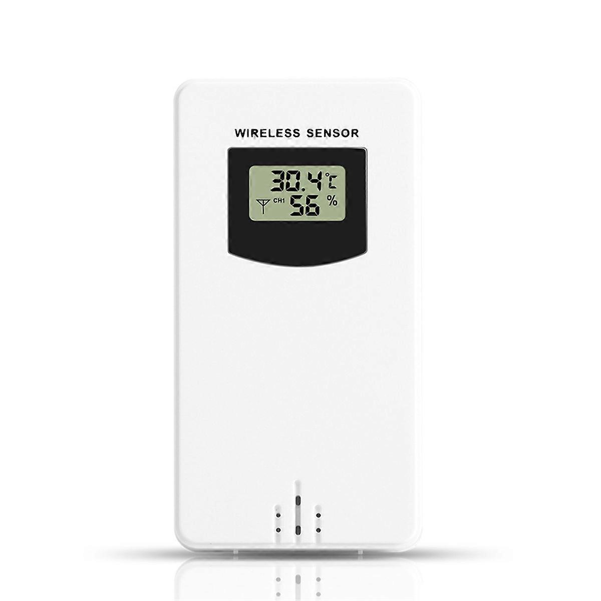 Temperature Humidity Wireless Sensor Hygrometer White