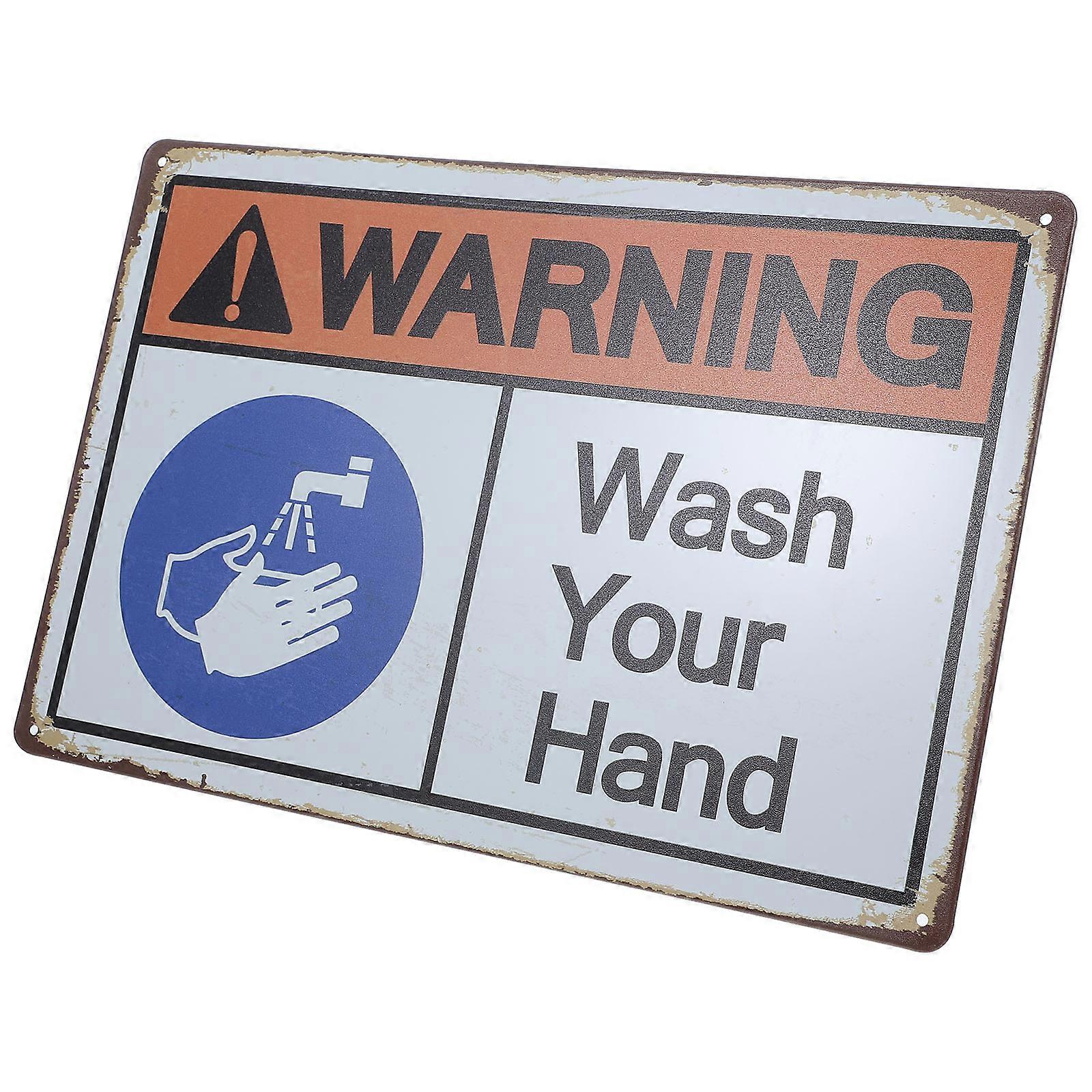 Wash Safety Warning Iron for Laboratory Use