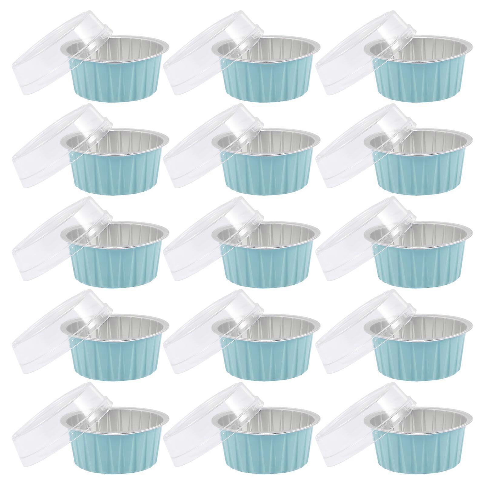150Pcs Aluminum Foil Cupcake Cups for Baking with Lids