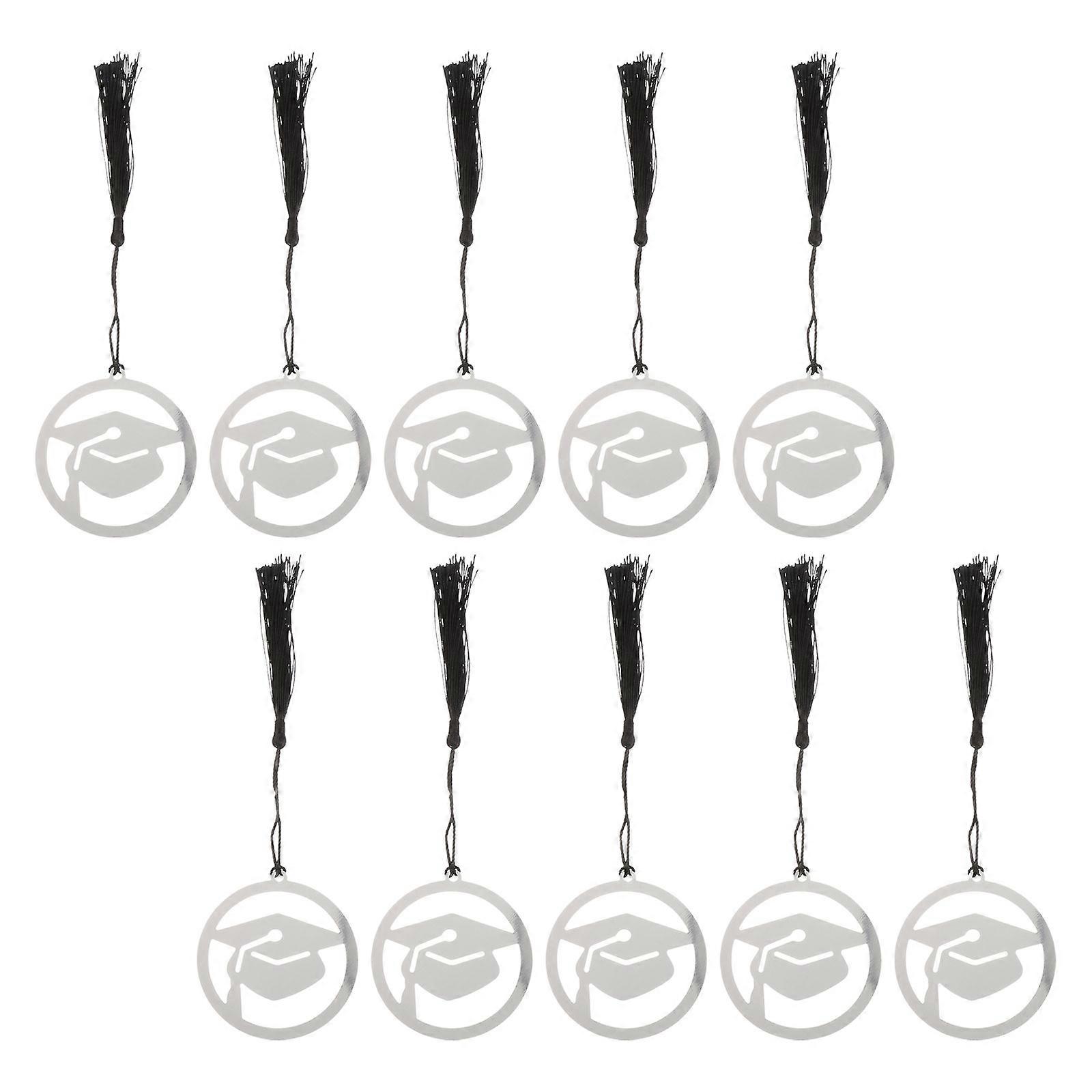 Doctoral Metal Bookmark for Students 10Pcs Creative Graduation Gift