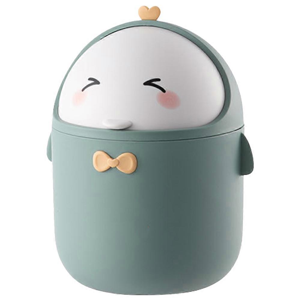 Mini Desktop Garbage Container Simple Color Trash Organization Office Occasion 2Pcs