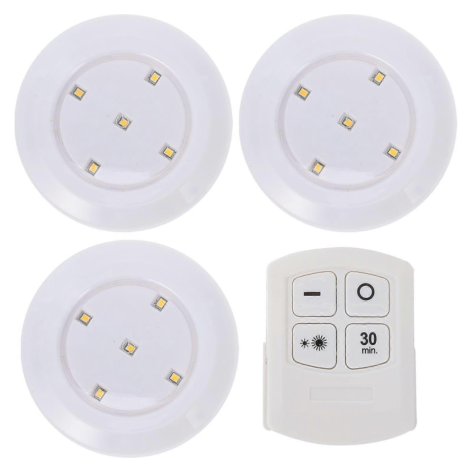 Furniture LED Lights Dimming Remote Controlled Night Light 2Sets White