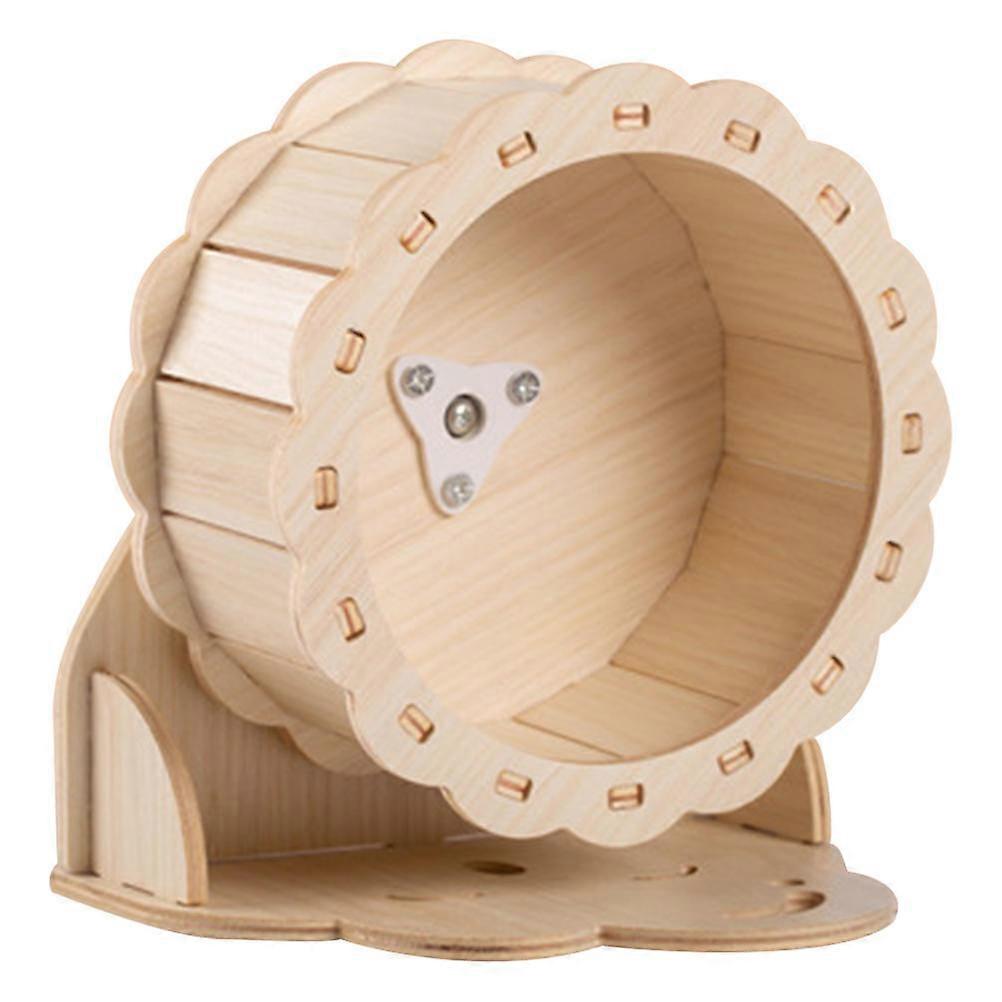 Hamster Wooden Silent Exercise Wheel for Small Pets 4Sets