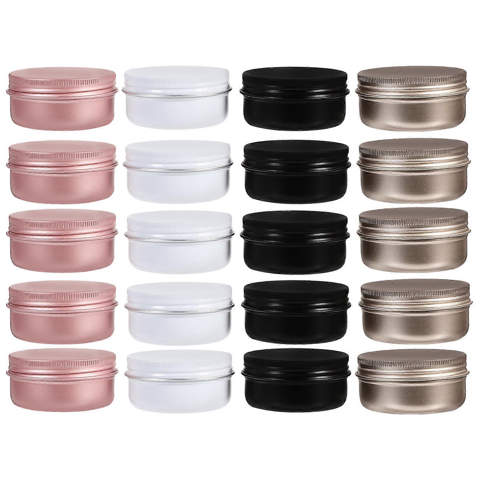 Assorted Color Aluminum Boxes Ideal For Candle Making In Round Shape Suitable For Travel Use 60Pcs