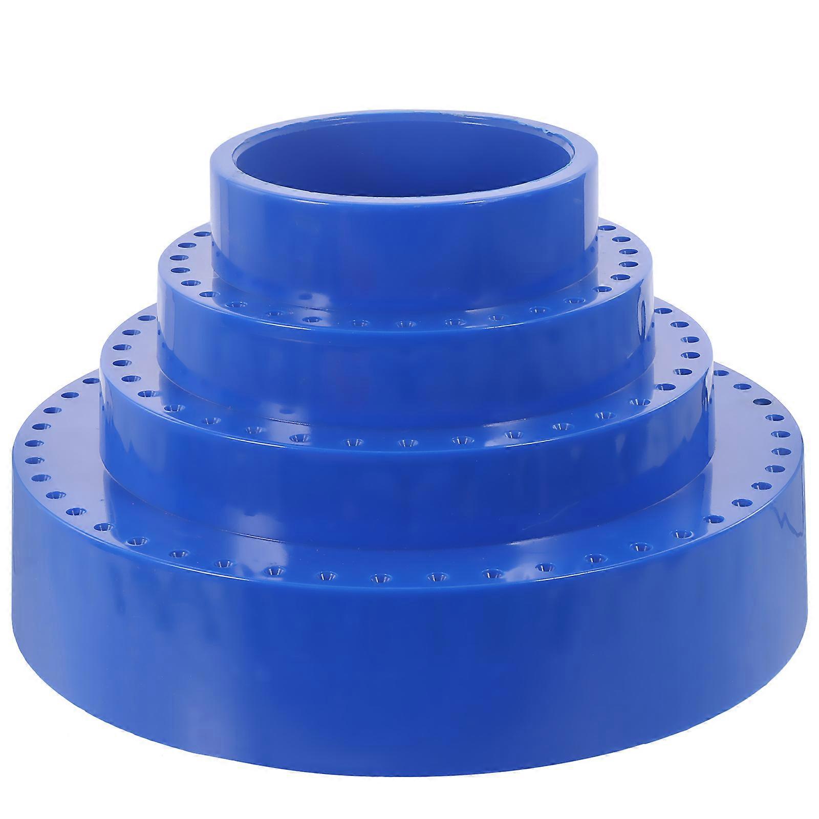 Drill Case Nail Drill Bit Storage Organizer with 116 Holes Plastic Blue Box