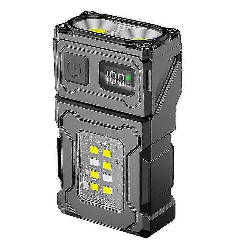 2025 E-SMARTER DC08 Super Bright Floodlight Side Light Rechargeable Mini Flashlight