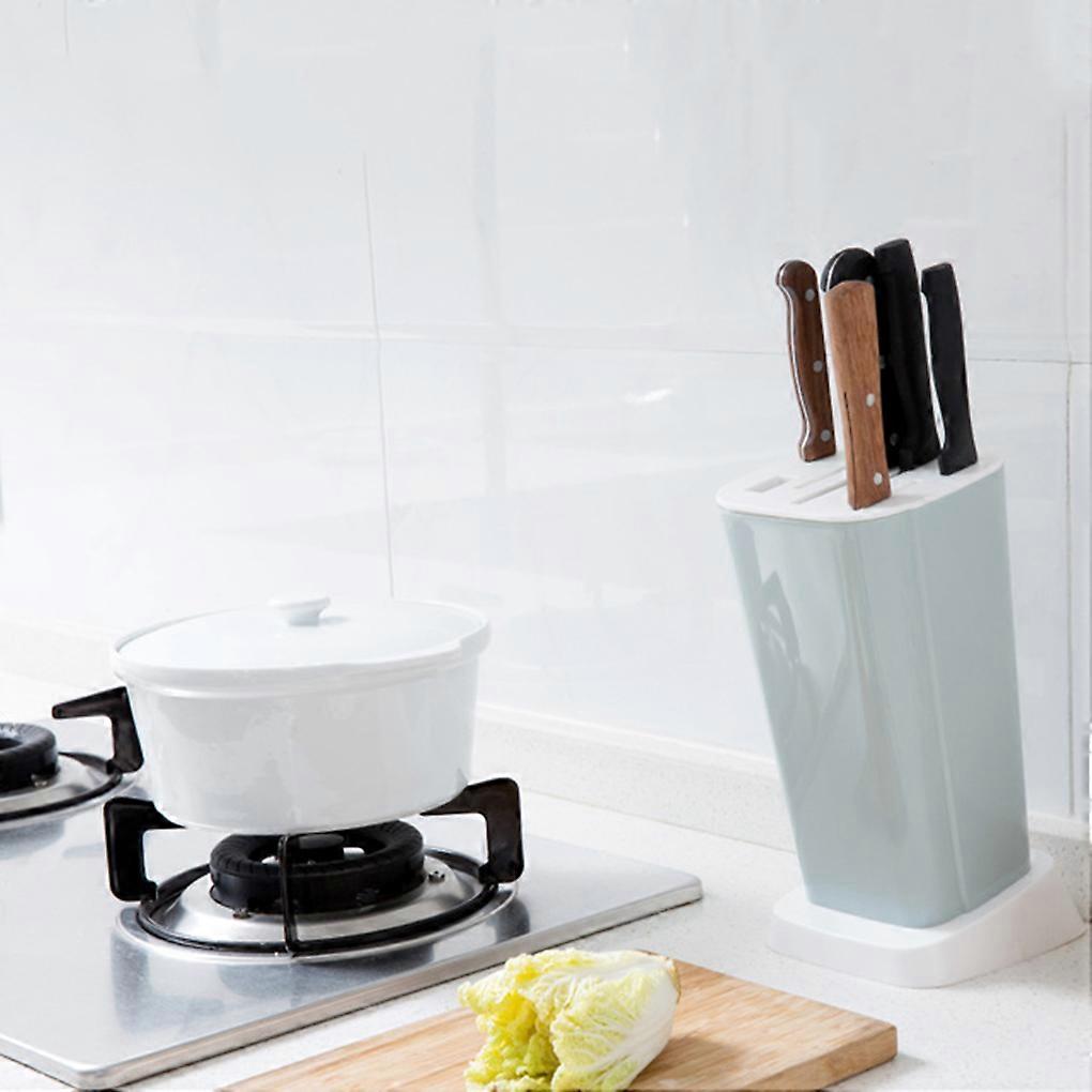 Kitchen Cutlery Block Holder Slicing Tool Organizer Display Stand Storage Rack - Blue