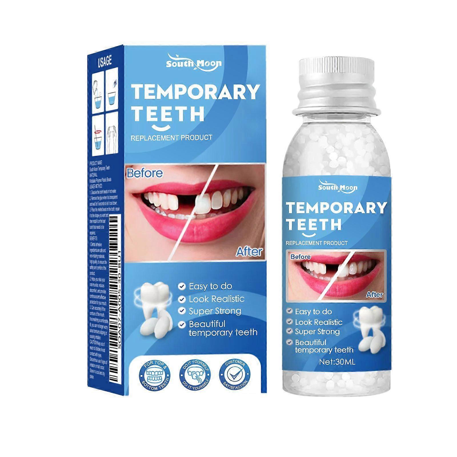 Solid tooth glue to modify teeth temporary filling hole filling glue dentures