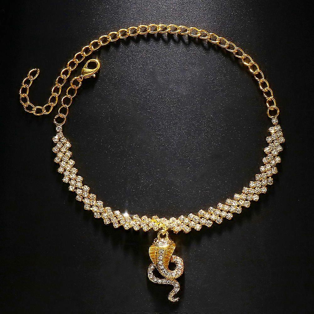 Beach fashion python diamond anklet simple personality full of diamond shining