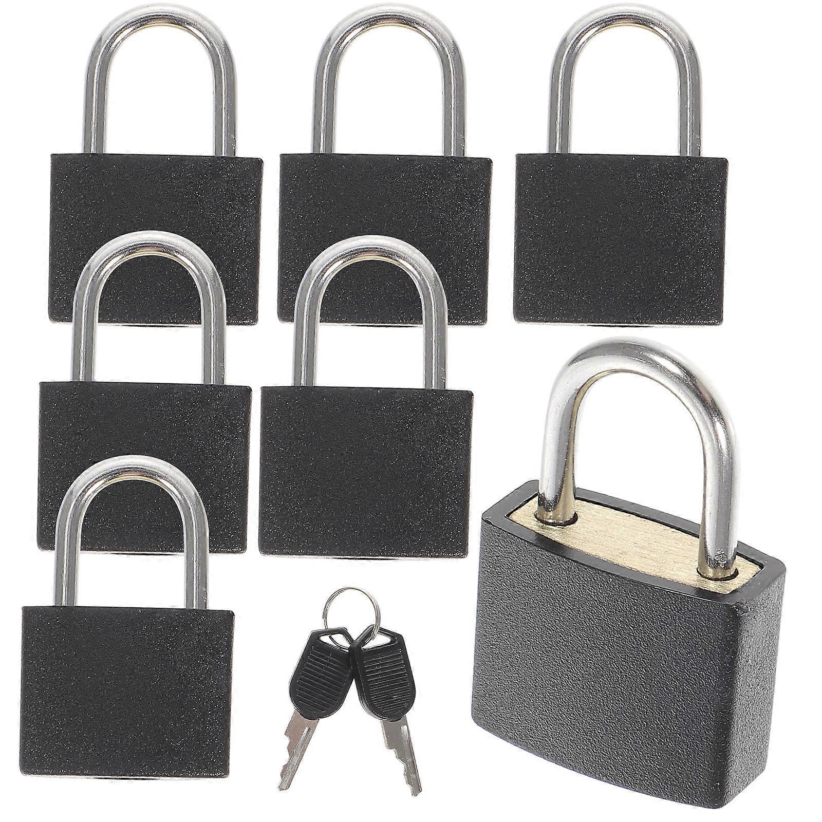Rectangular Luggage Locks 14 Pcs Black Suitcase Padlocks for School Travel Boxes