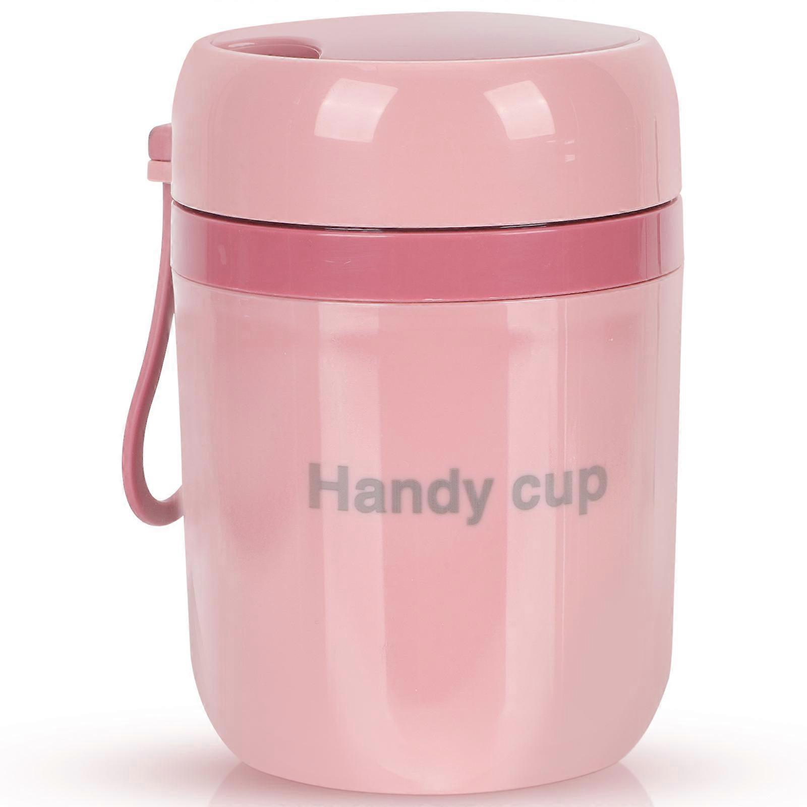 Insulated Breakfast Cup Thermal Cup with Spoon for Storage 2Pcs Portable Soup Carrier