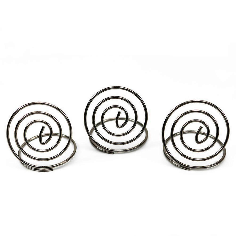 Menu Clips Stainless Steel Circle Note Holders for 10Pcs Set