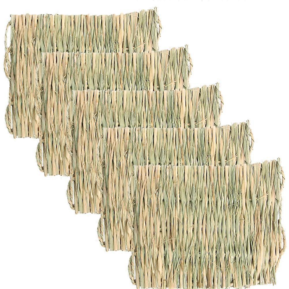 Rabbit Mat Bedding for Small Animals 5Pcs Soft Hay Cushion