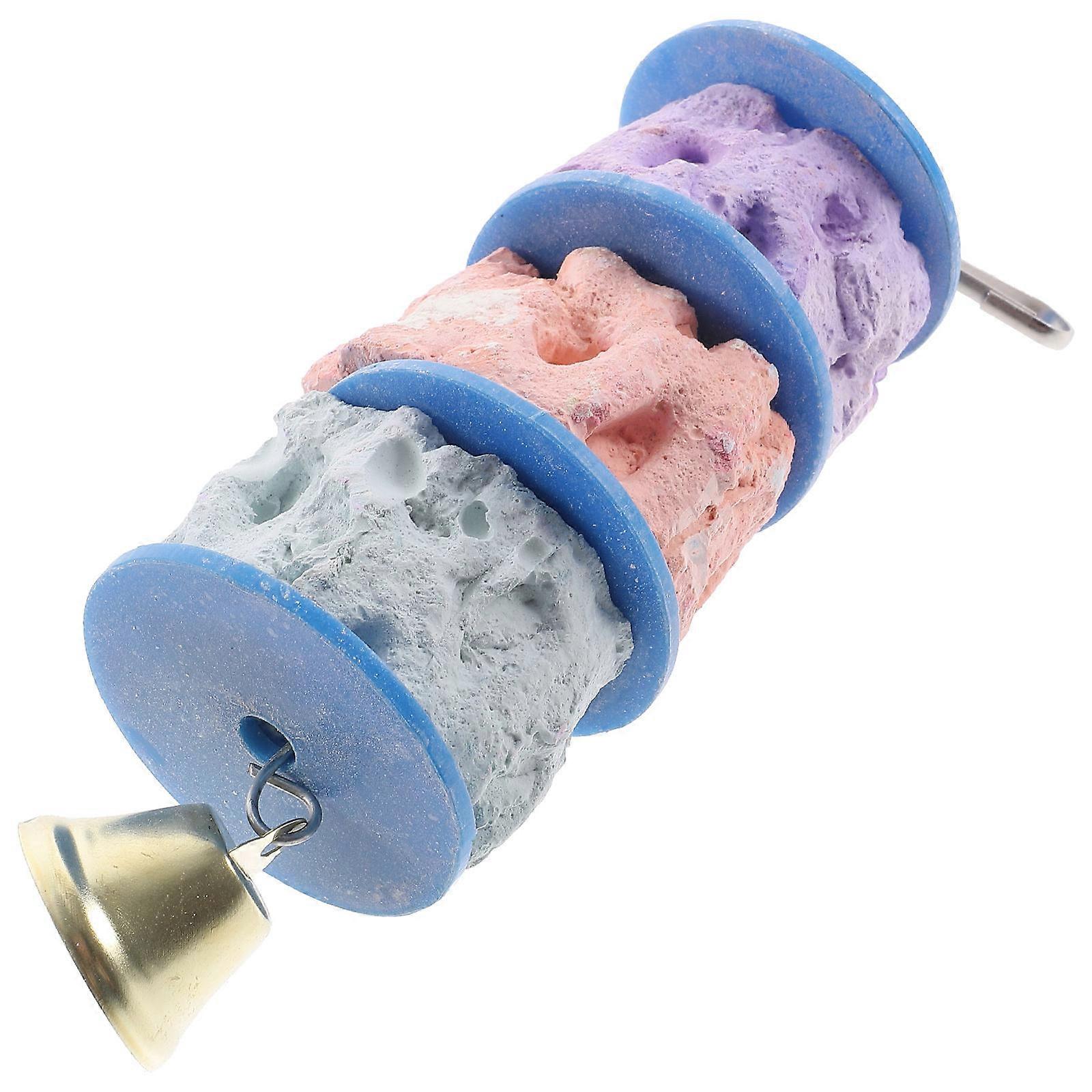Birdcage Hanging Toy Parrot Teething Toy for Bite Training 3Pcs