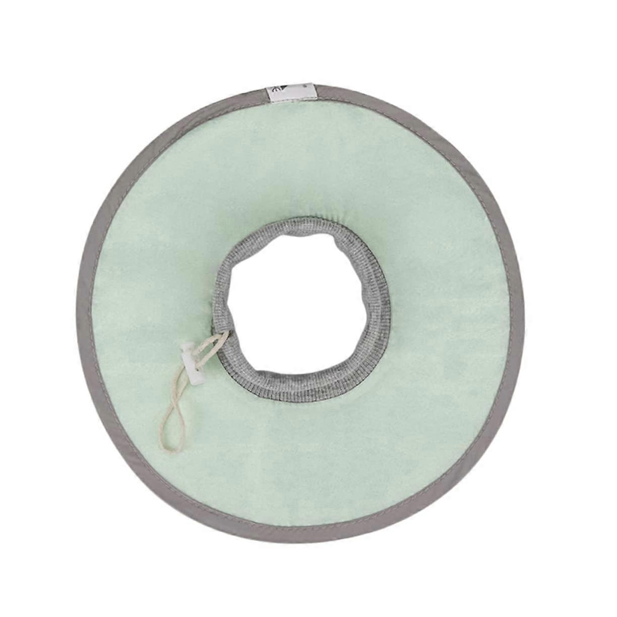 Cat Collar Elizabethan Design For Injury Recovery Soft Washable Size S Green