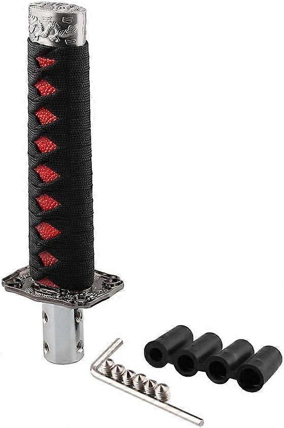 Universal Samurai Sword Shape Gear Shift Knob, Black and Red, 156mm