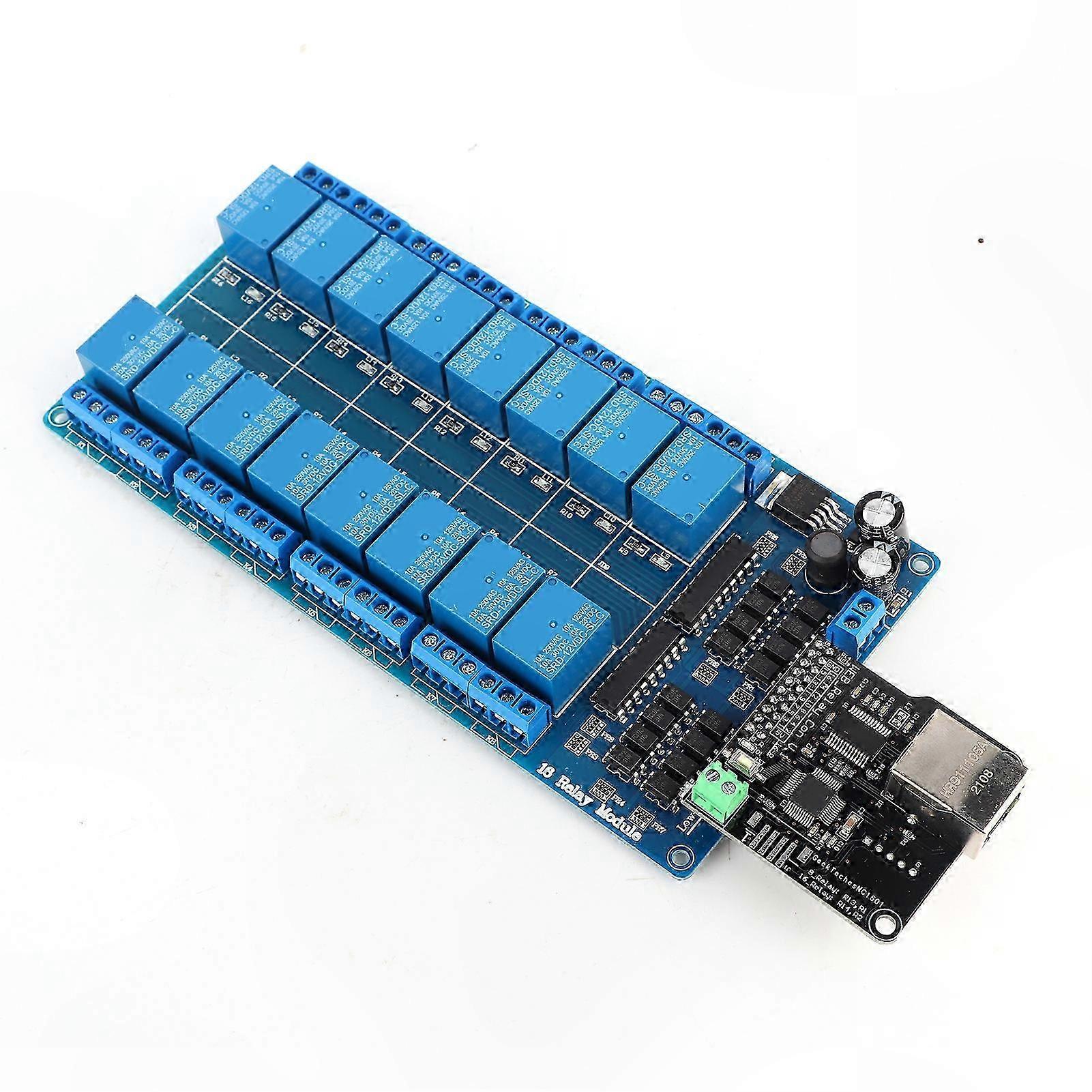 16-Channel Ethernet Control Unit with RJ45 Interface for LAN/WAN Network, WEB-Based Remote Relay Management and Automation Solution