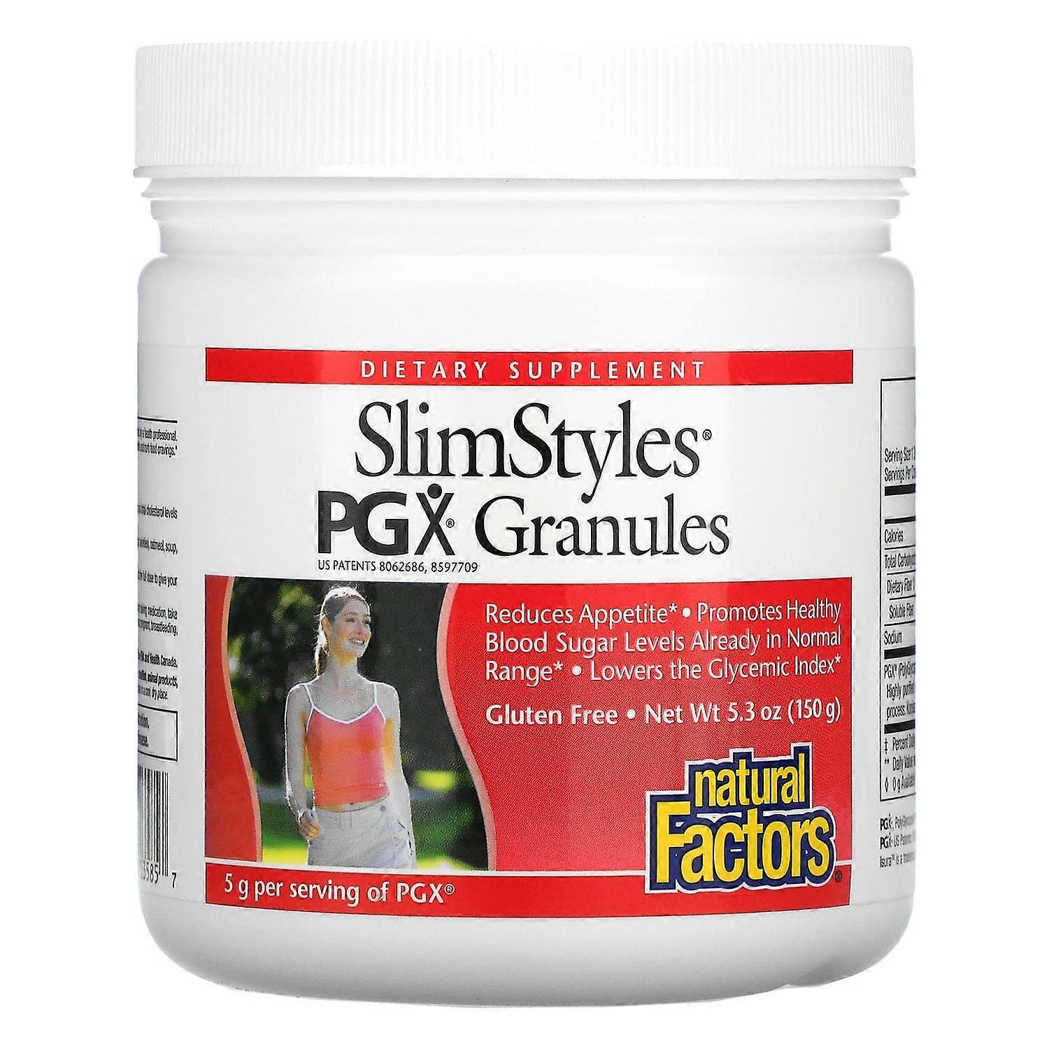 Natural Factors Fattori naturali, SlimStyles, PGX Granuli, Non aromatizzato, 5.3 oz (150 g)