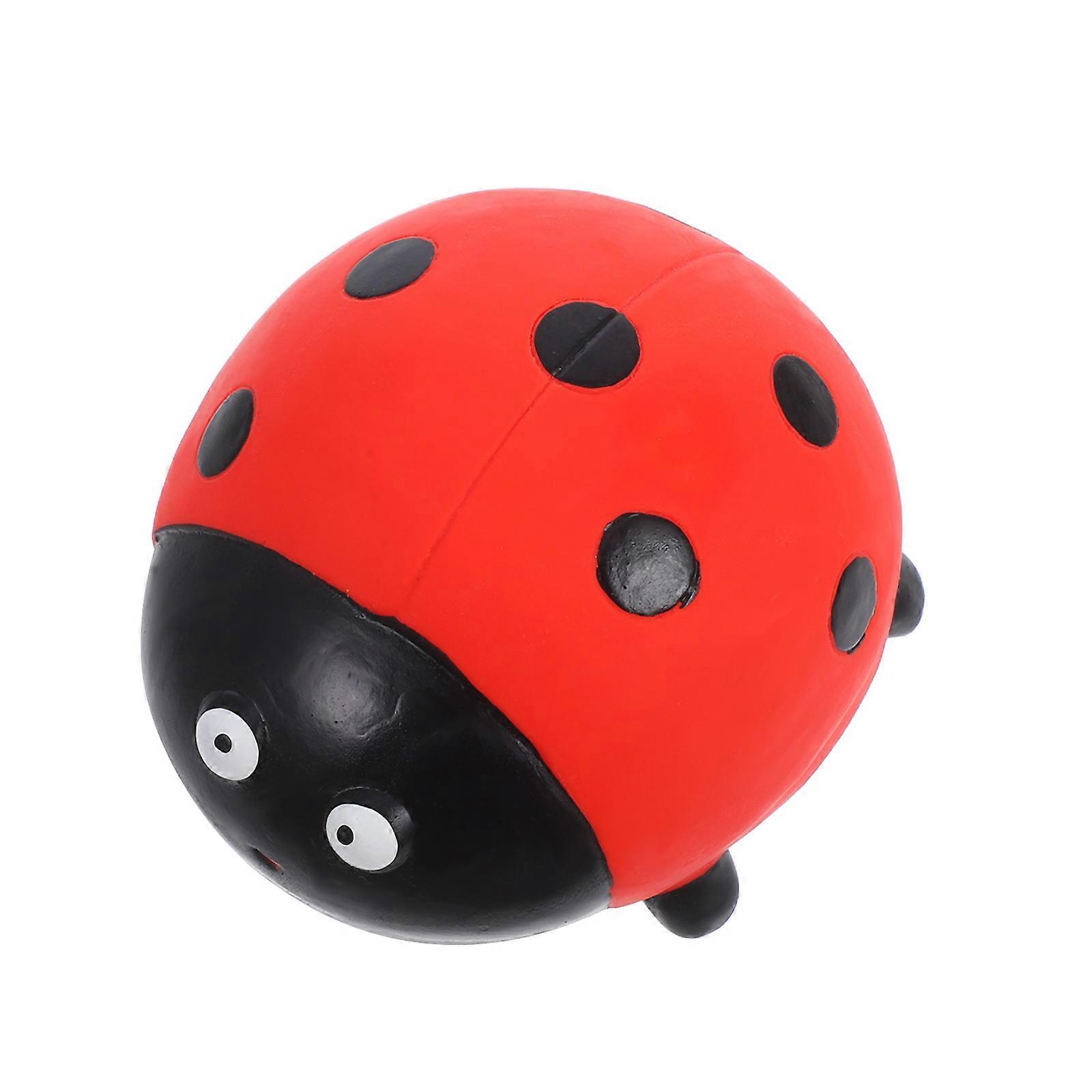 Durable Latex Dog Toy for Puppies Squeaky Ladybug Chew Toy 3Pcs Set