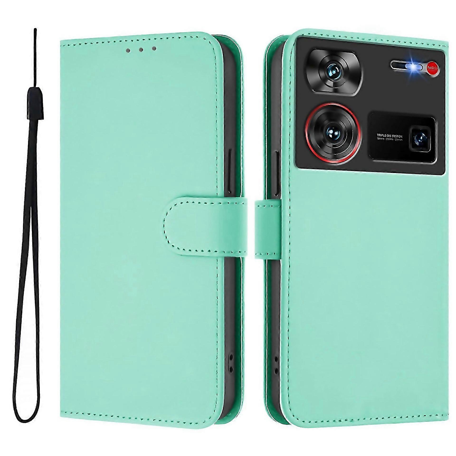 For Skin Feel Solid Color Leather Phone Case With Lanyard Suitable For Everyday Use