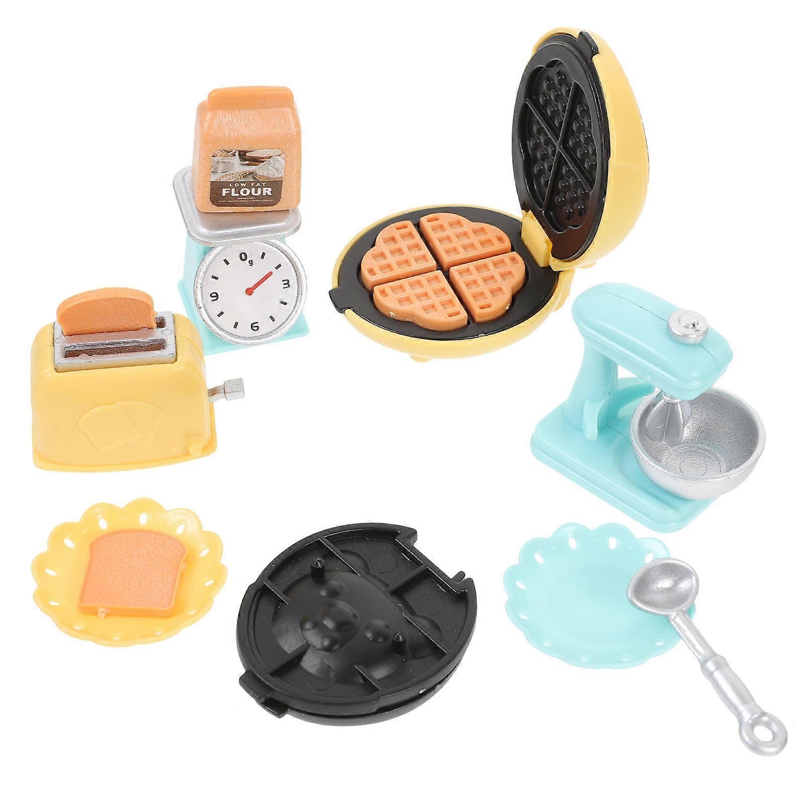 Miniature Doll House Baking Tools Indoor Play Assorted Color Plastic for Baking 1Set