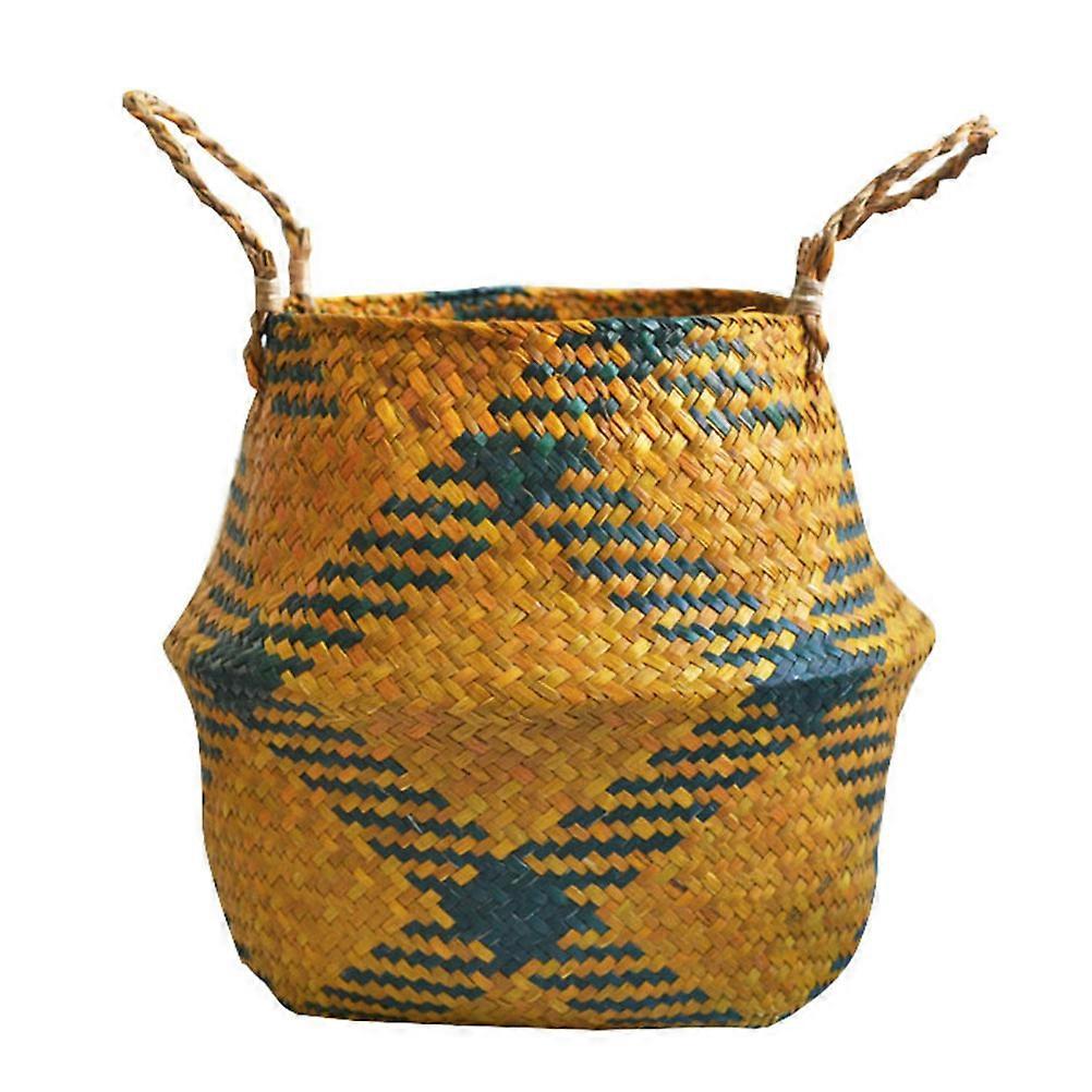 Storage Basket Foldable Creative Seaweed Weaving Basket for Storage Use
