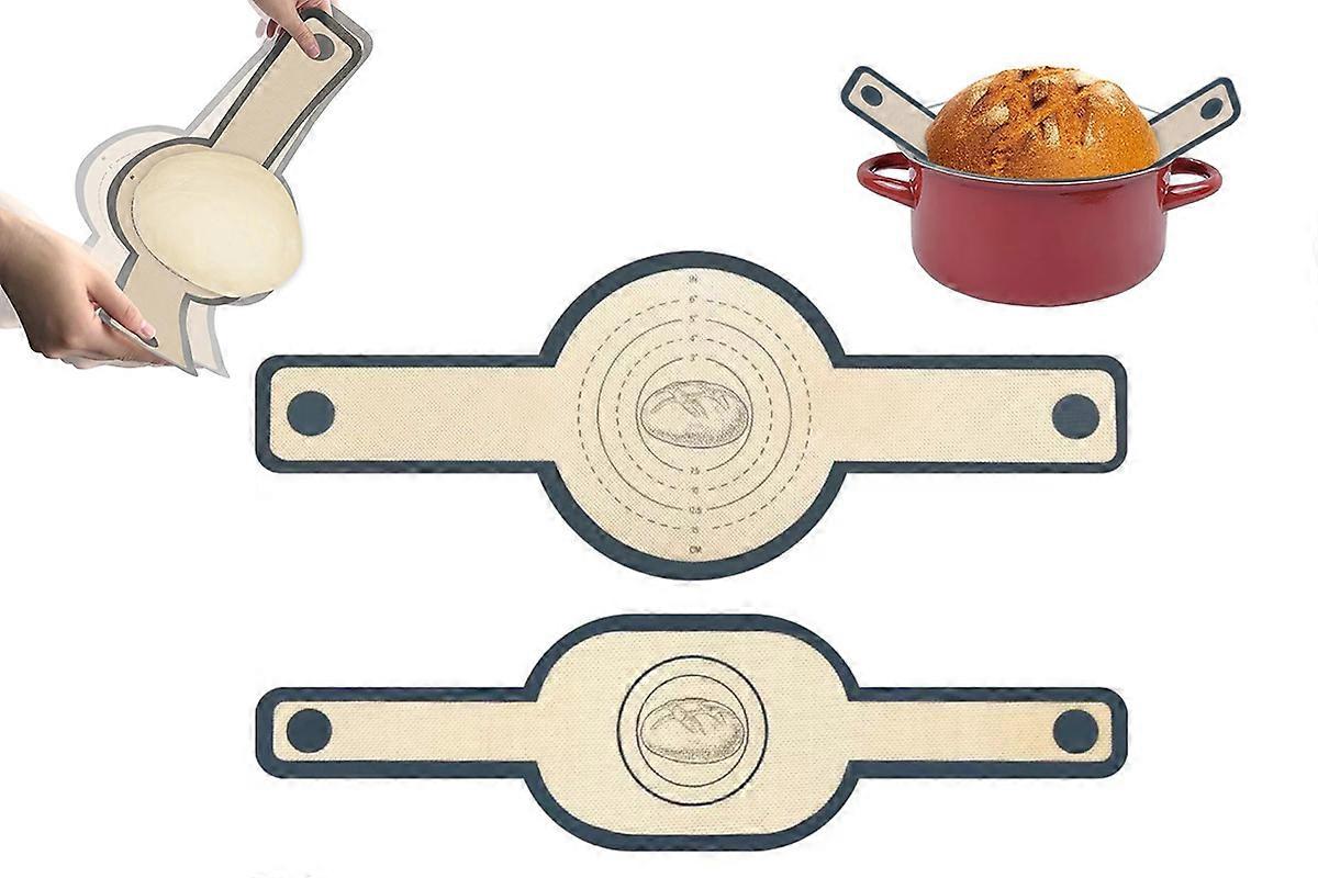 2Pcs Silicone Bread Sling Reusable Bread Baking Mats Sour Dough Tools