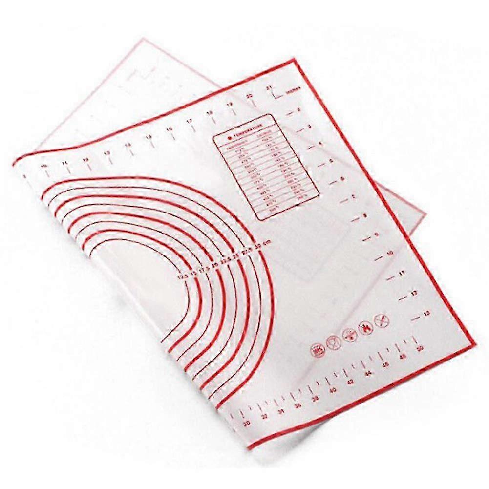 25-26 Silicone non-stick rolling dough mat, 26x29cm, red
