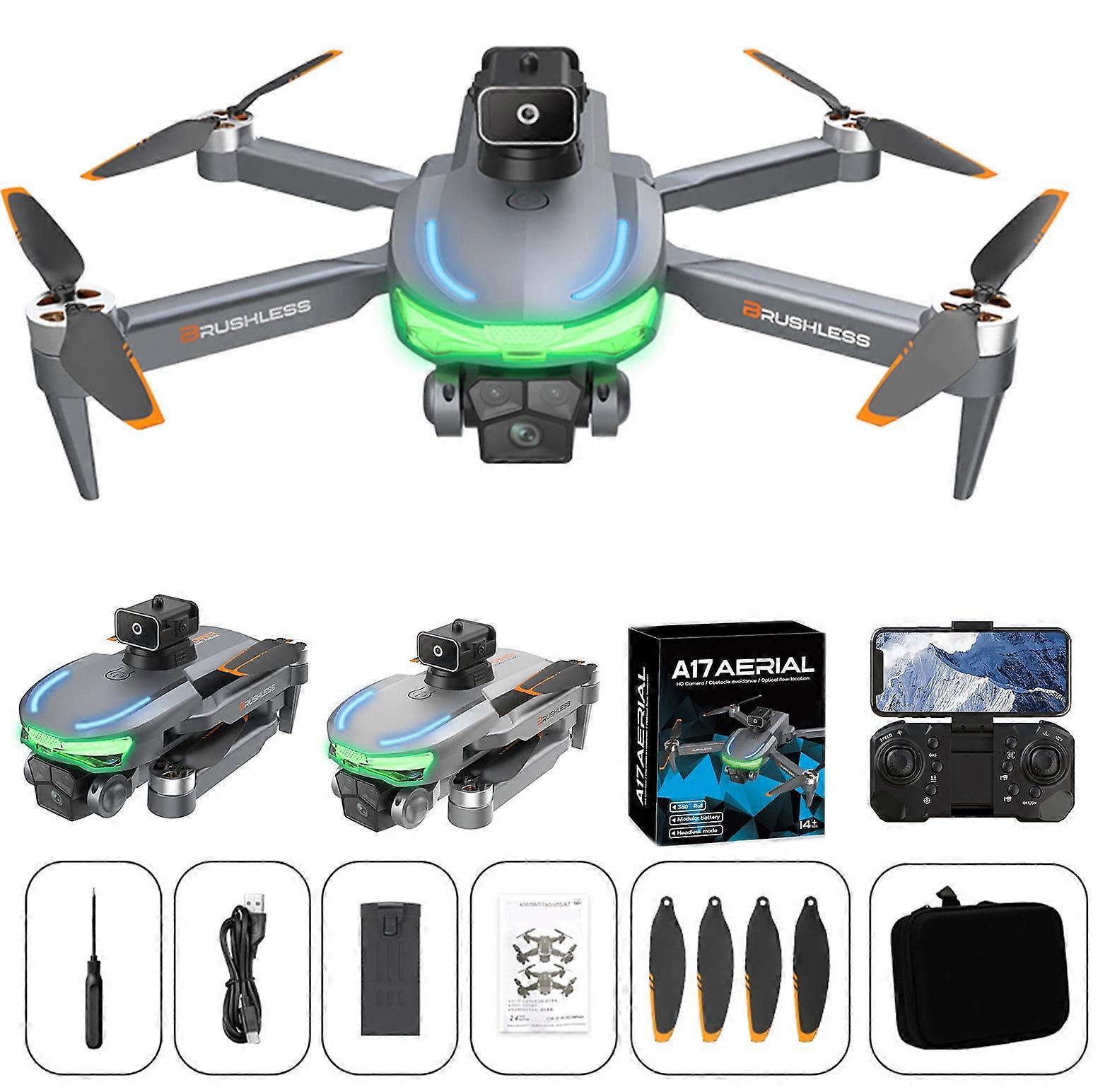 Jacenvly Mother's Day Drone with HD 3 Camera, 2.4G WiFi FPV, Altitude Hold, Obstacle Avoidance, Compatible with RC Quadcopter Toys Gifts