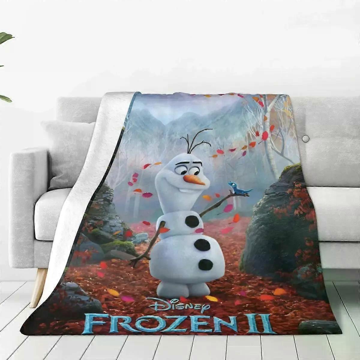 ss961 Frozen Elsa Princess Olaf Cute Blanket Flannel All Season Cartoon Multifunction Super Soft Throw Blankets Travel Quilt