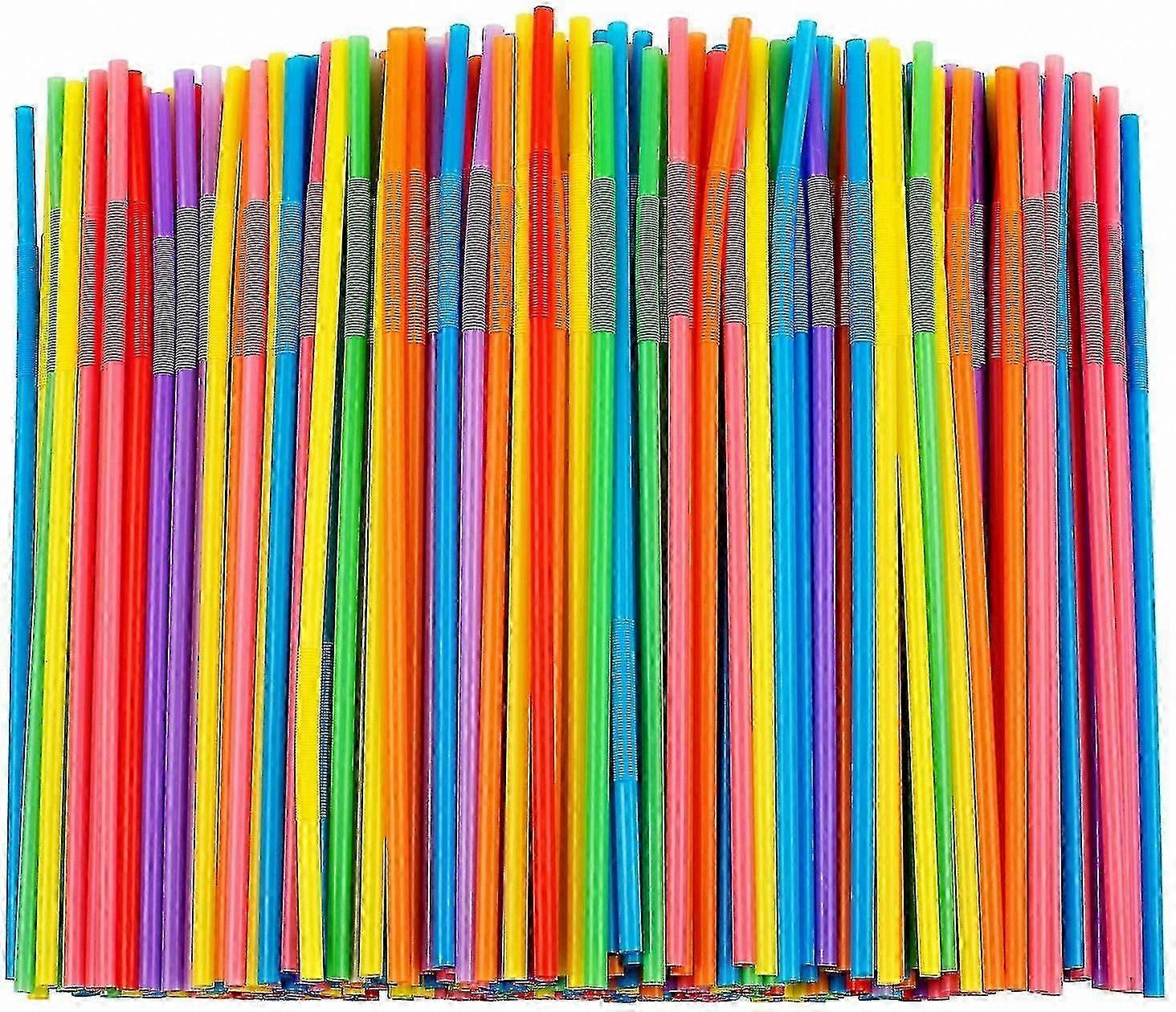 Vibrant Eco-Friendly Drinking Straws, Flexible and Durable for Everyday Use