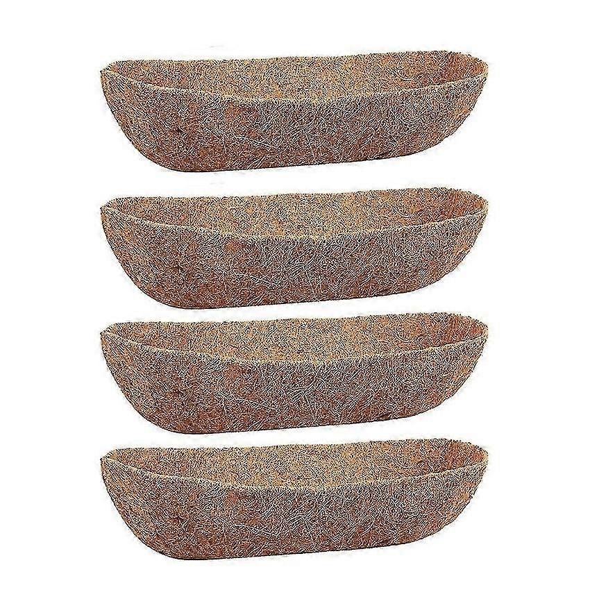 24 Inch Coconut Liners 4 Pack for Wall Planters Window Baskets Deck Railings