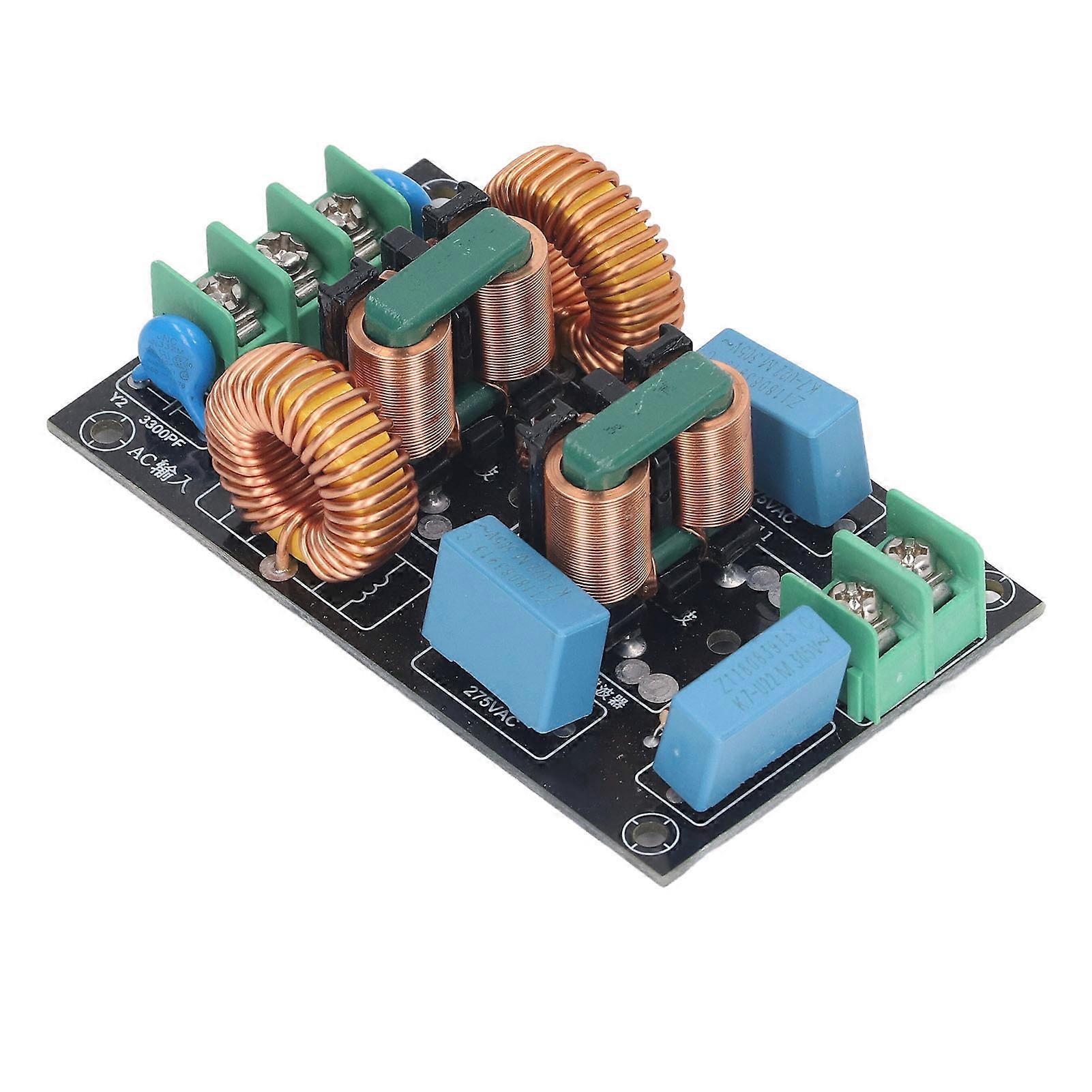 10A 3 Stage EMI EMC Power Filter Single Phase FCC Anti Interference Module Power Supply Filter AC 110‑250V