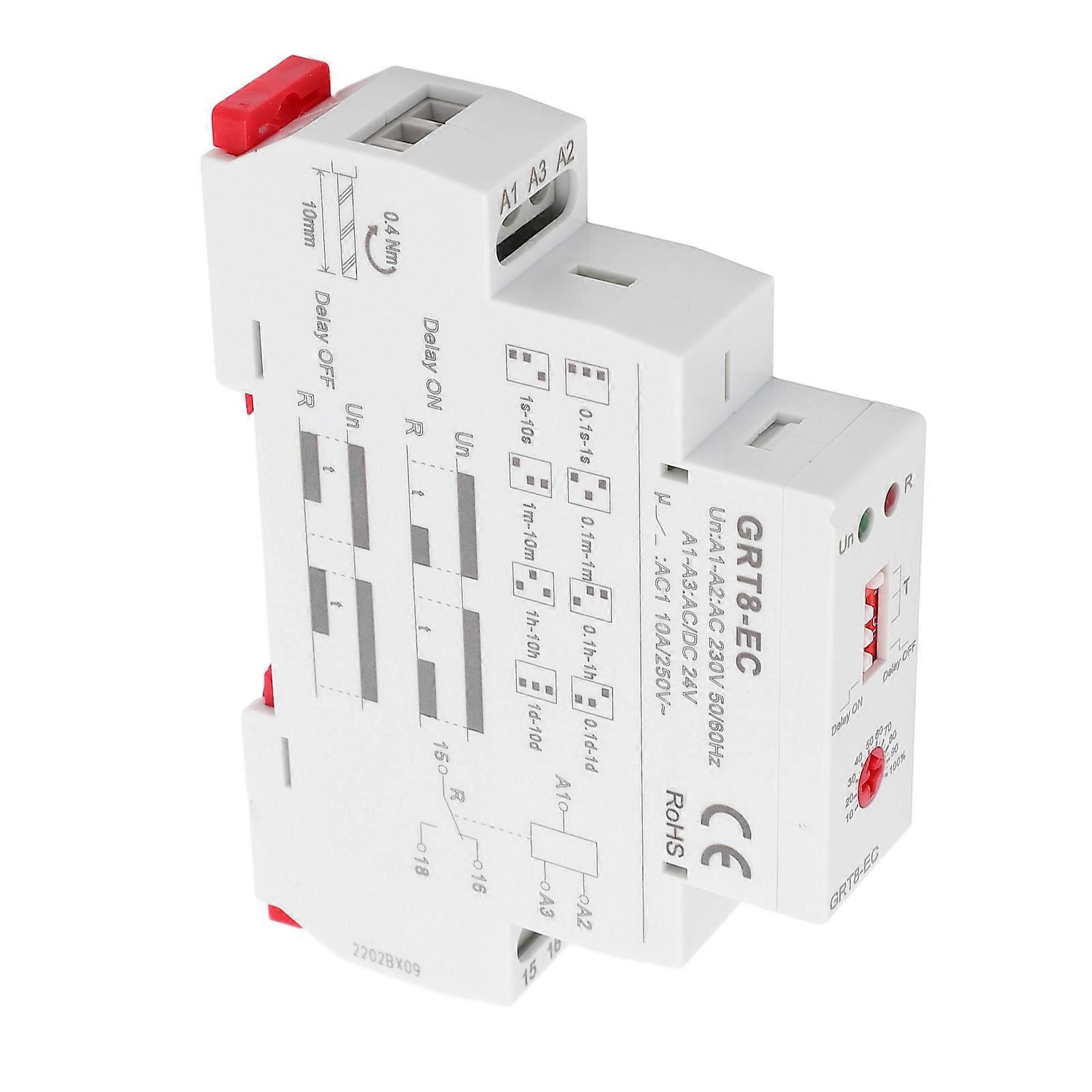 Dual Function Time Relay Multifunctional Relay Switch with LED Indicator AC230V Or AC DC24V