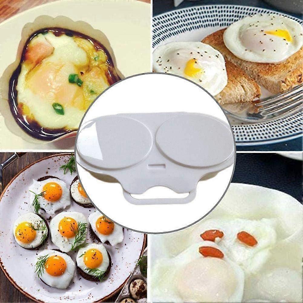 Plastic Microwave Fried Egg Box Model Two Microwave Steamer Egg Storage Container For Household Kitchen