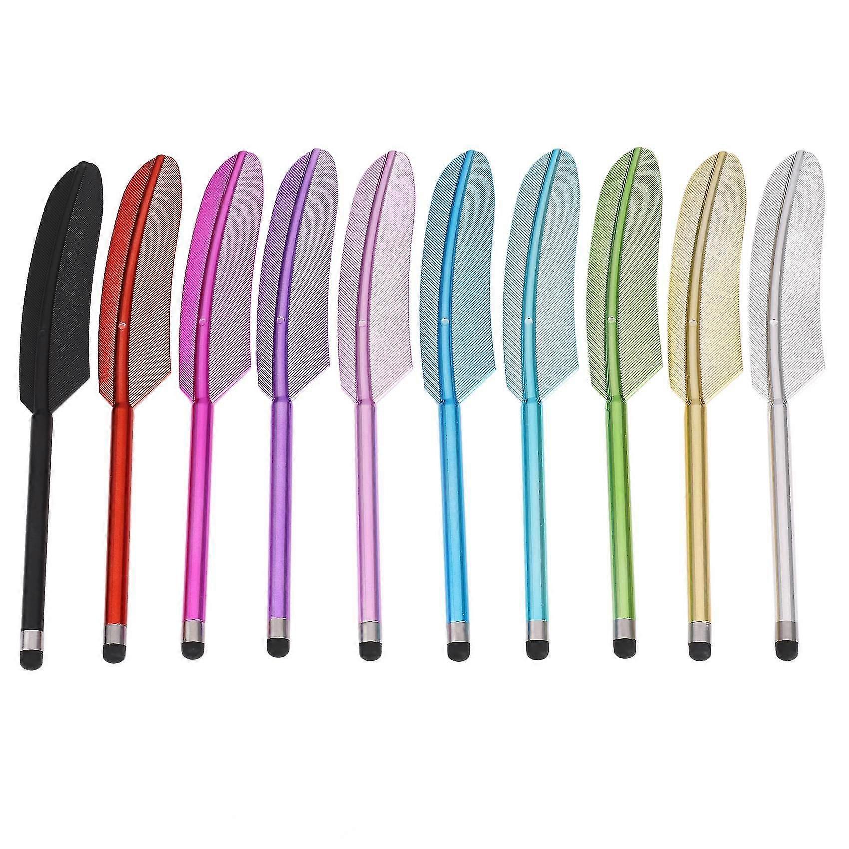 10 X Colorful Feather Handle Portable Stylus/stylus Touch Pen Multi-function Earphone Jack Dustproo