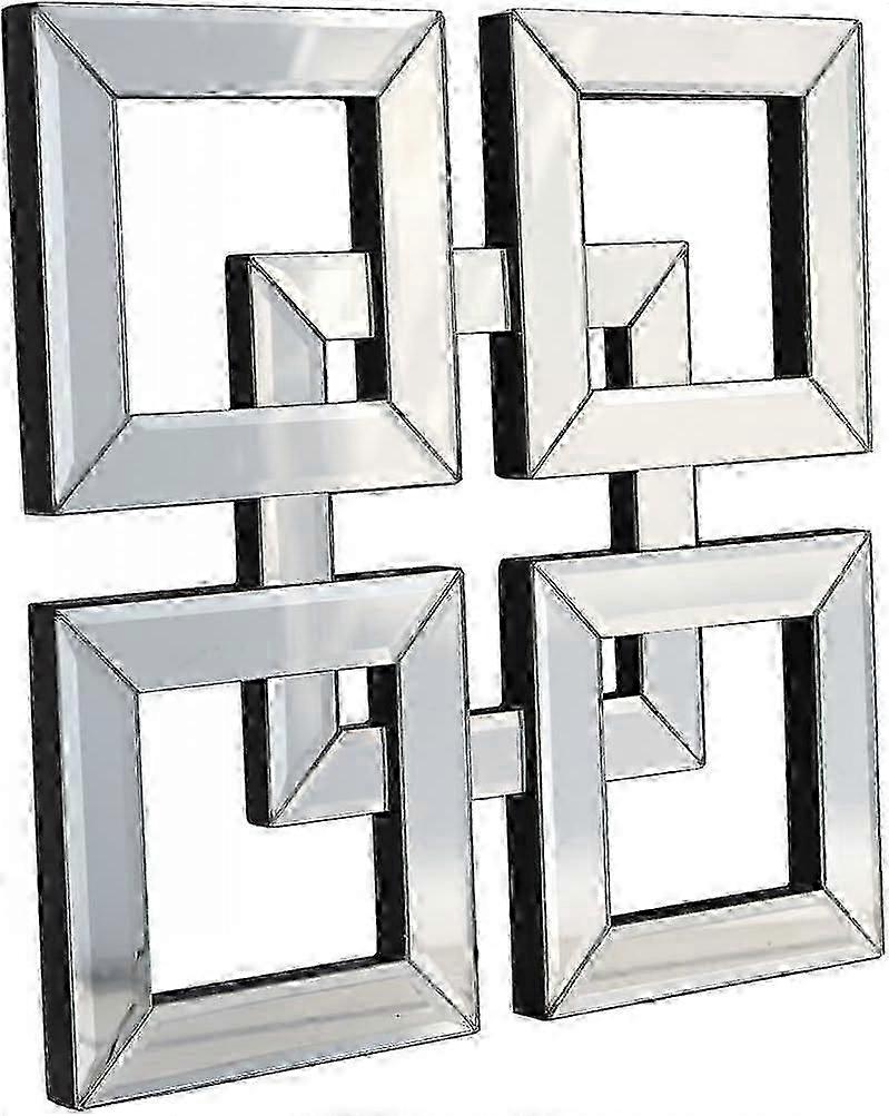 Modern square wall-mounted mirror for decor