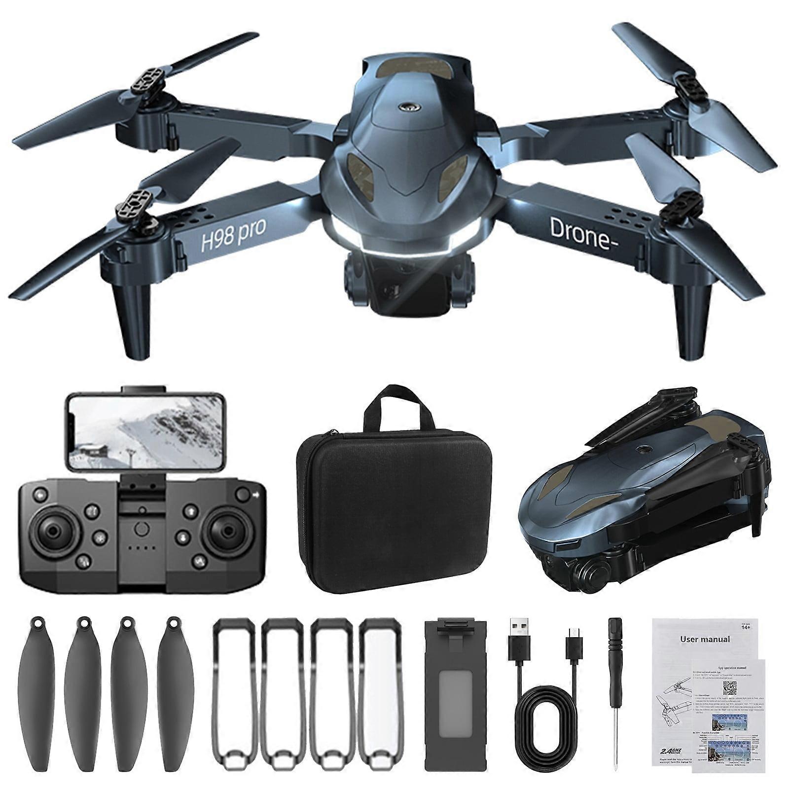 Quadcopter Drone with Camera, WiFi Remote Control, HD Image Transmission, Four-way Obstacle Avoidance, Compatible with iOS/Android