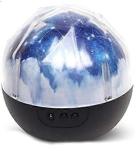 LINLIN Christmas Projector Lamp, Universe Starry Light, Rotating LED Night Light with 3 Modes & 5 Changeable Films for Kids Room