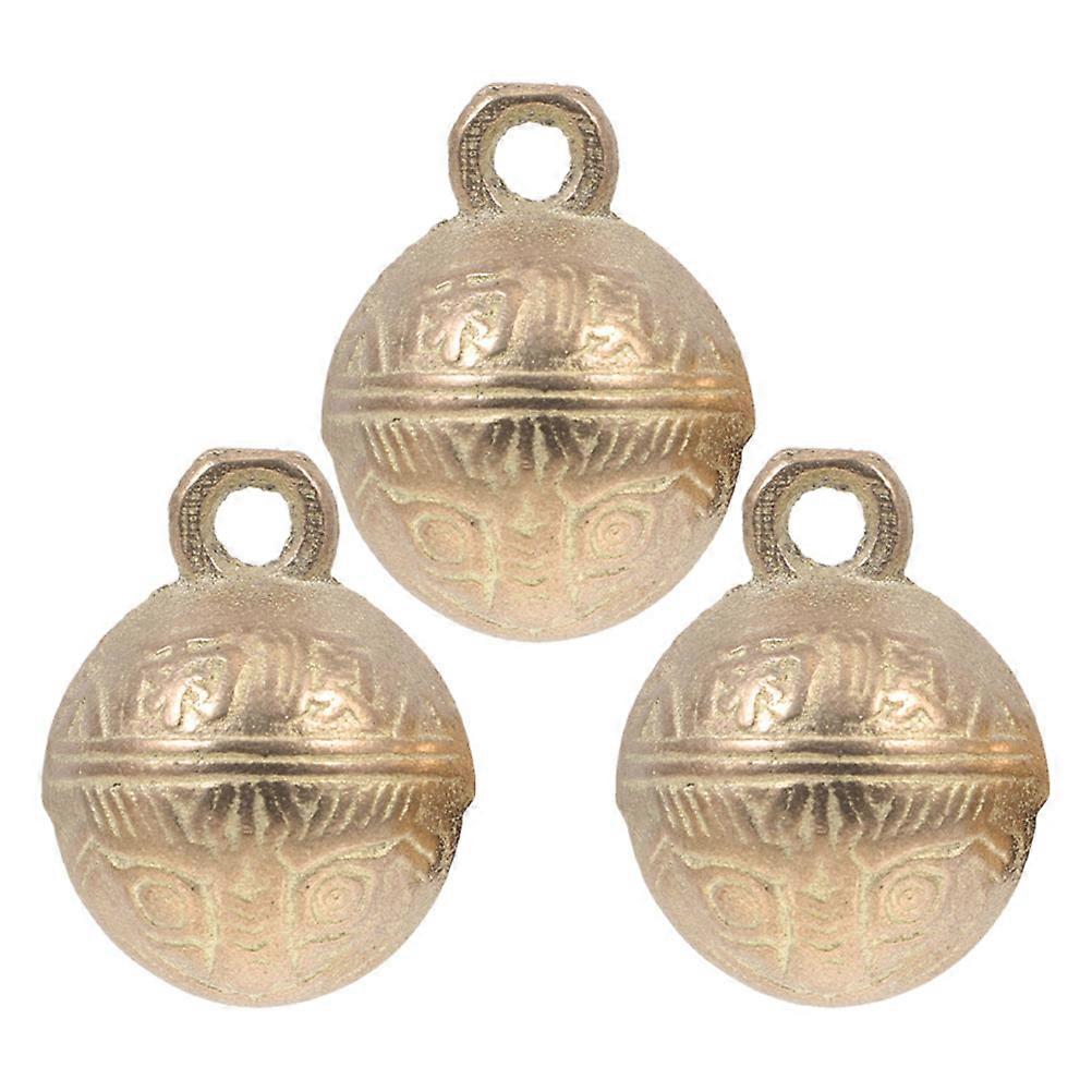 Copper Pet Bells Decorative Bells for Decoration Small 3Pcs Set