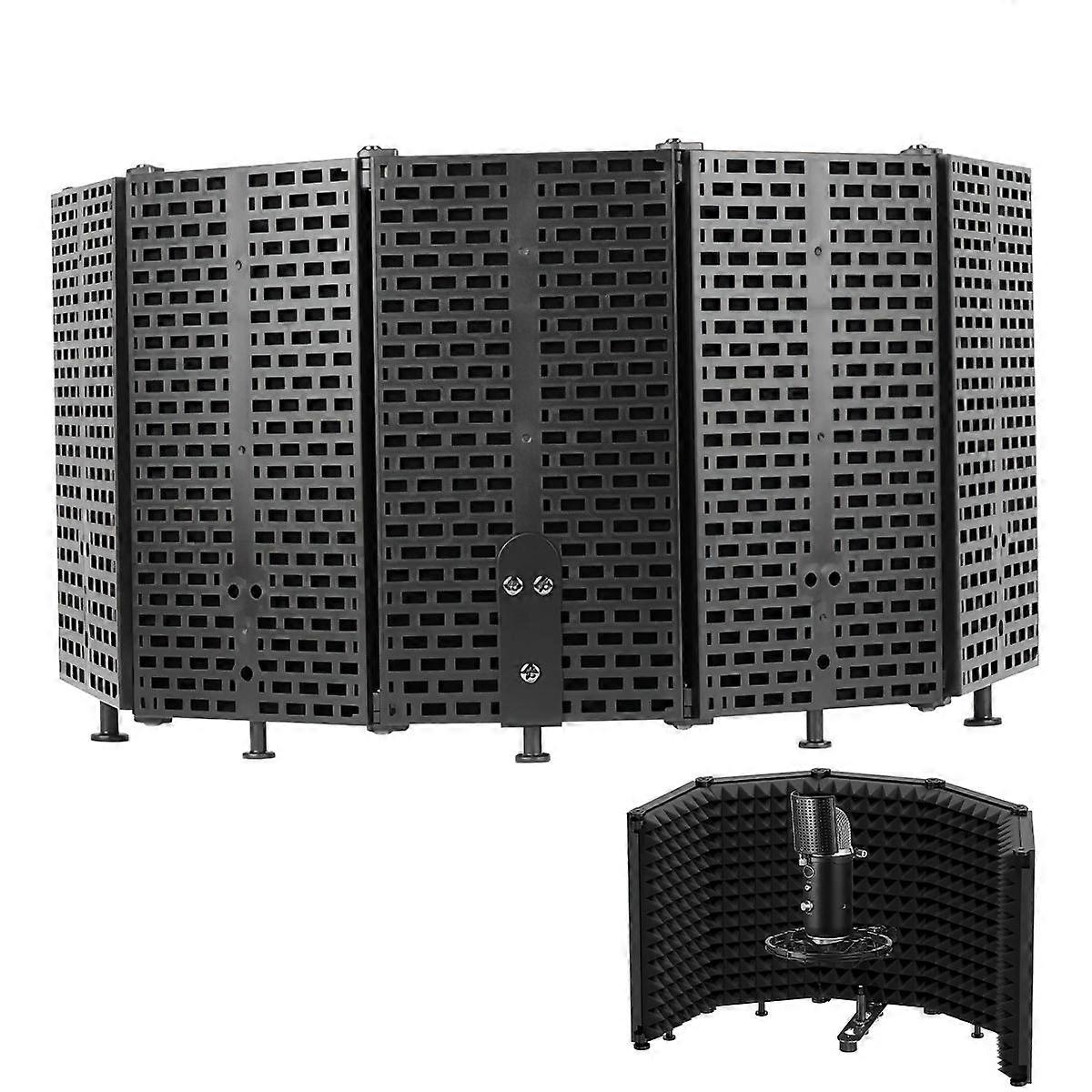 Mic Isolation Shield Foldable Microphone Shield for Sound Isolation