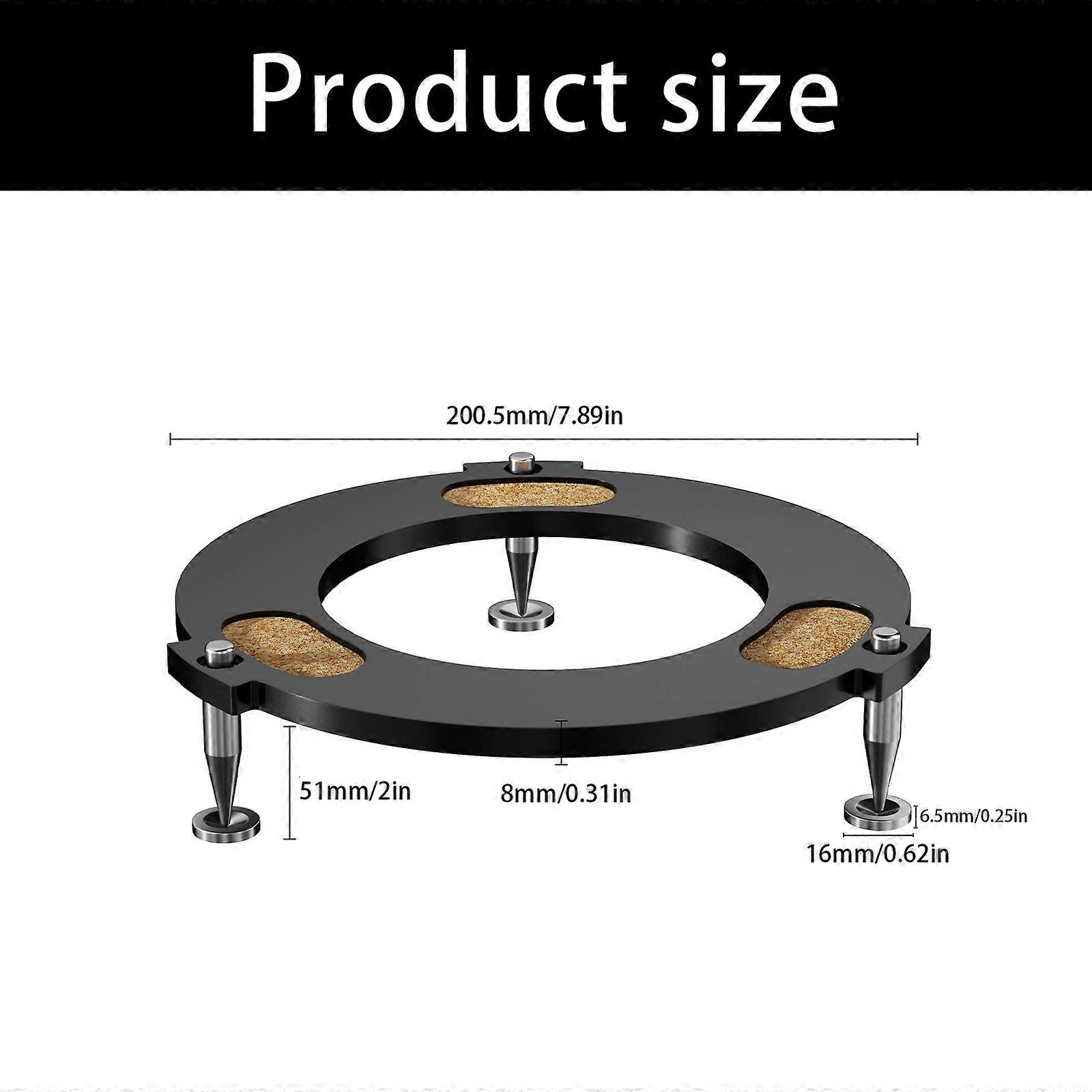Auditory Equipment Stand Reinforced Aluminum Alloy Support Display Holder Space Saving Design for Speaker  Silver