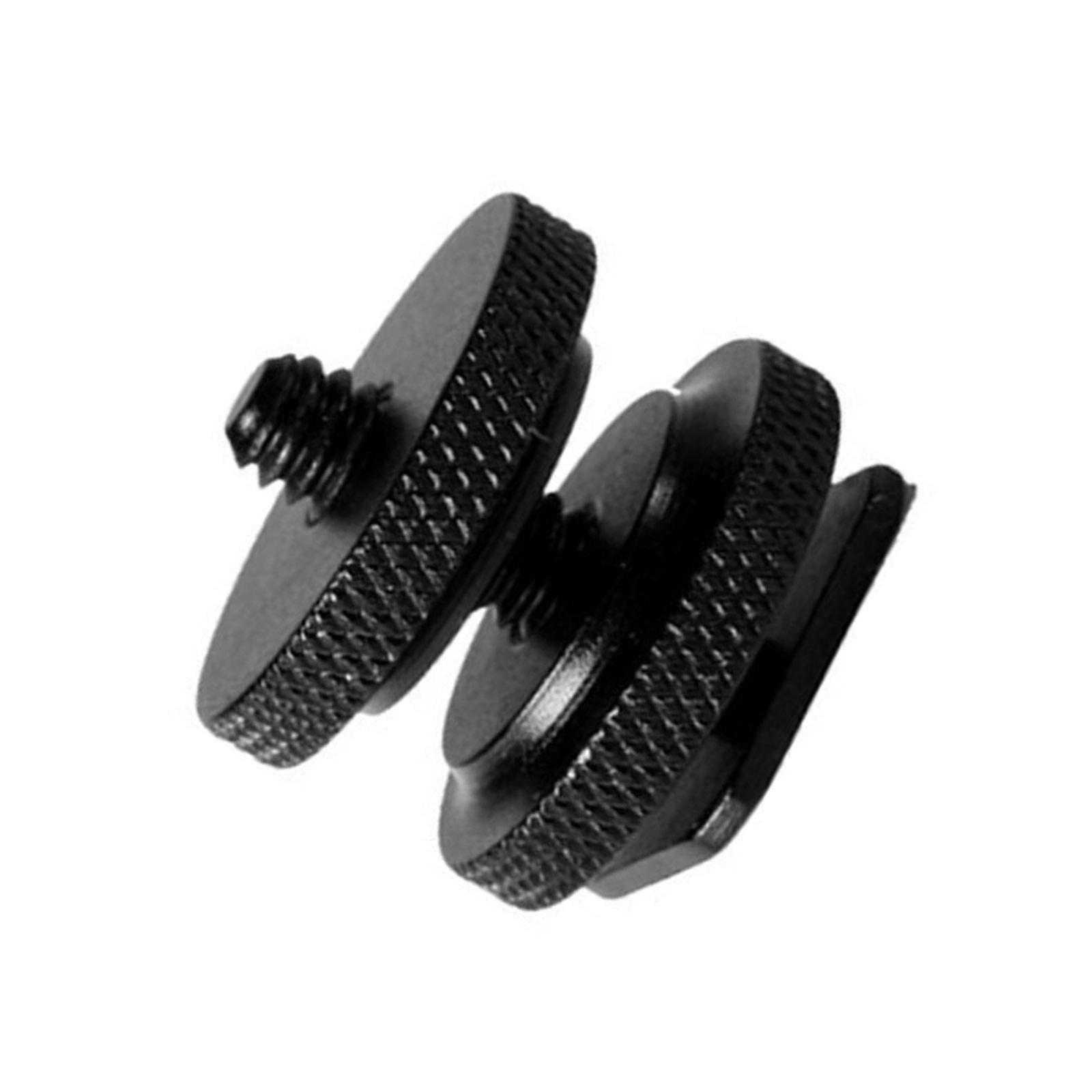 Professional 1/4inch Double Nut Tripod Mount Screw to Flash Camera Hot Shoe Adapter Tripod Mount Adapter Accessories Multicolor