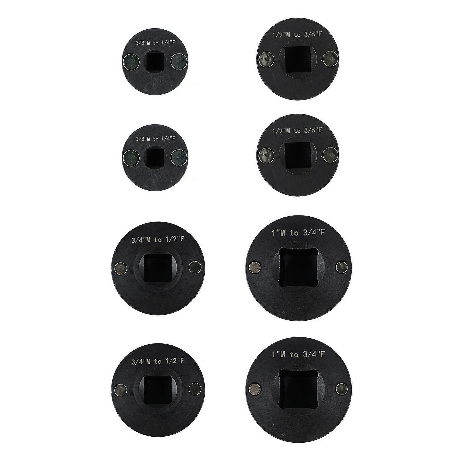 Thin Wall Socket Adapter Kit 8pc Durable Phosphate Coated Low Profile For Tight Spaces Mechanic DIY Multicolor