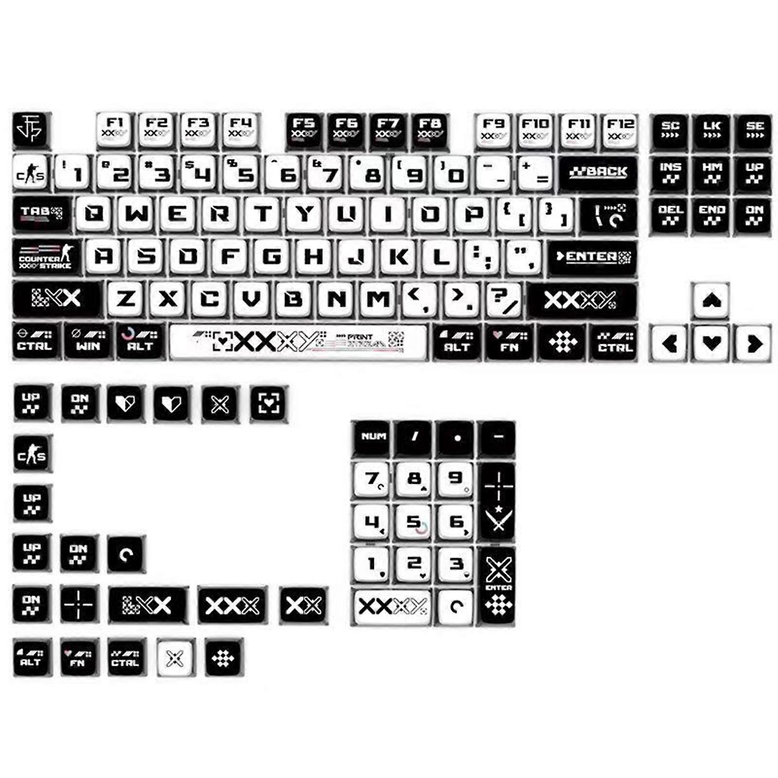 LED Compatible Full Layout Keycaps 4Sided Translucent Edges Oil Resistant Heat Sublimated Coating Keycaps AntiWear Multicolor